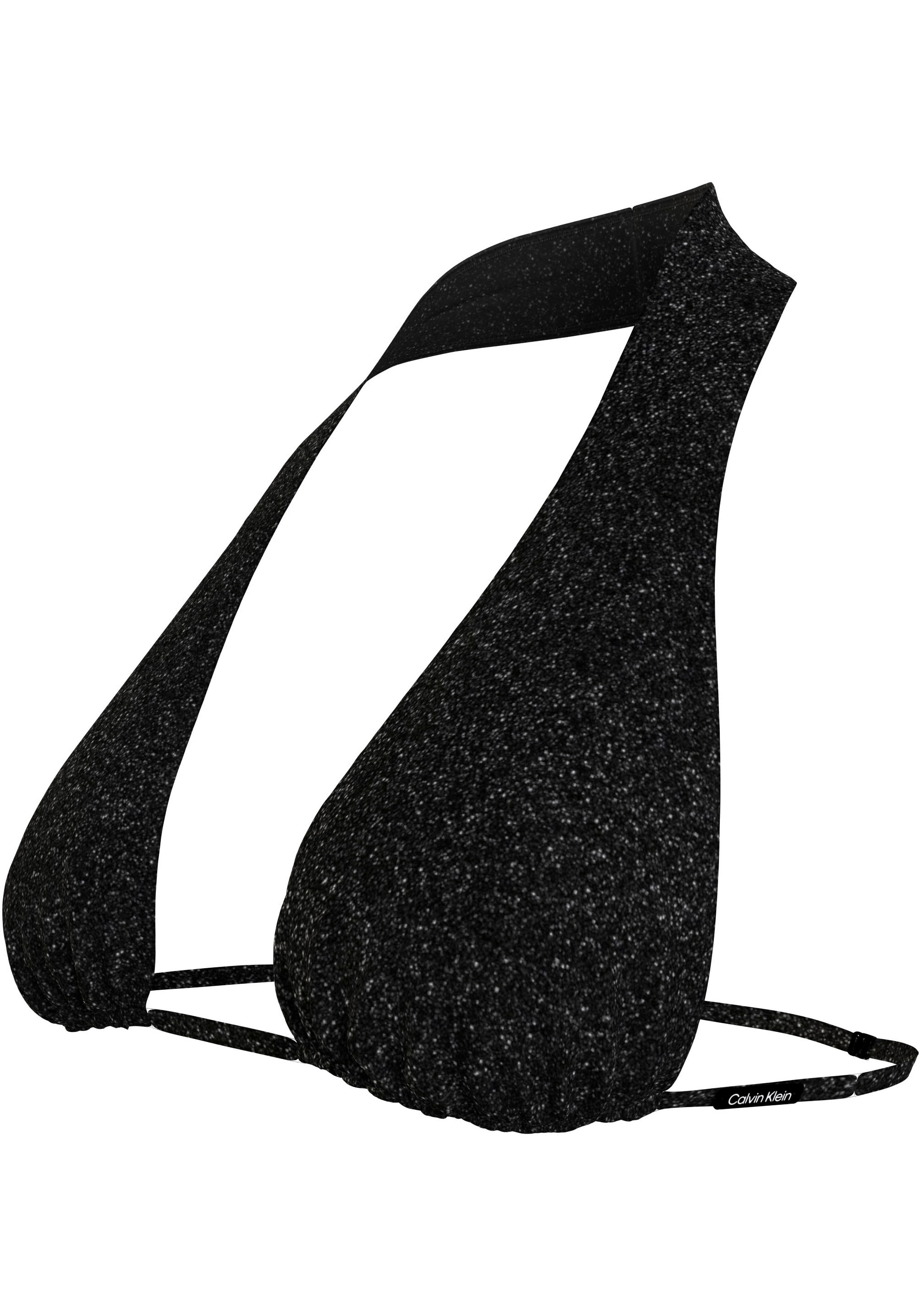 Calvin Klein Swimwear Triangel-Bikini-Top »HALTERNECK TRIANGLE«, in glitzernder Optik