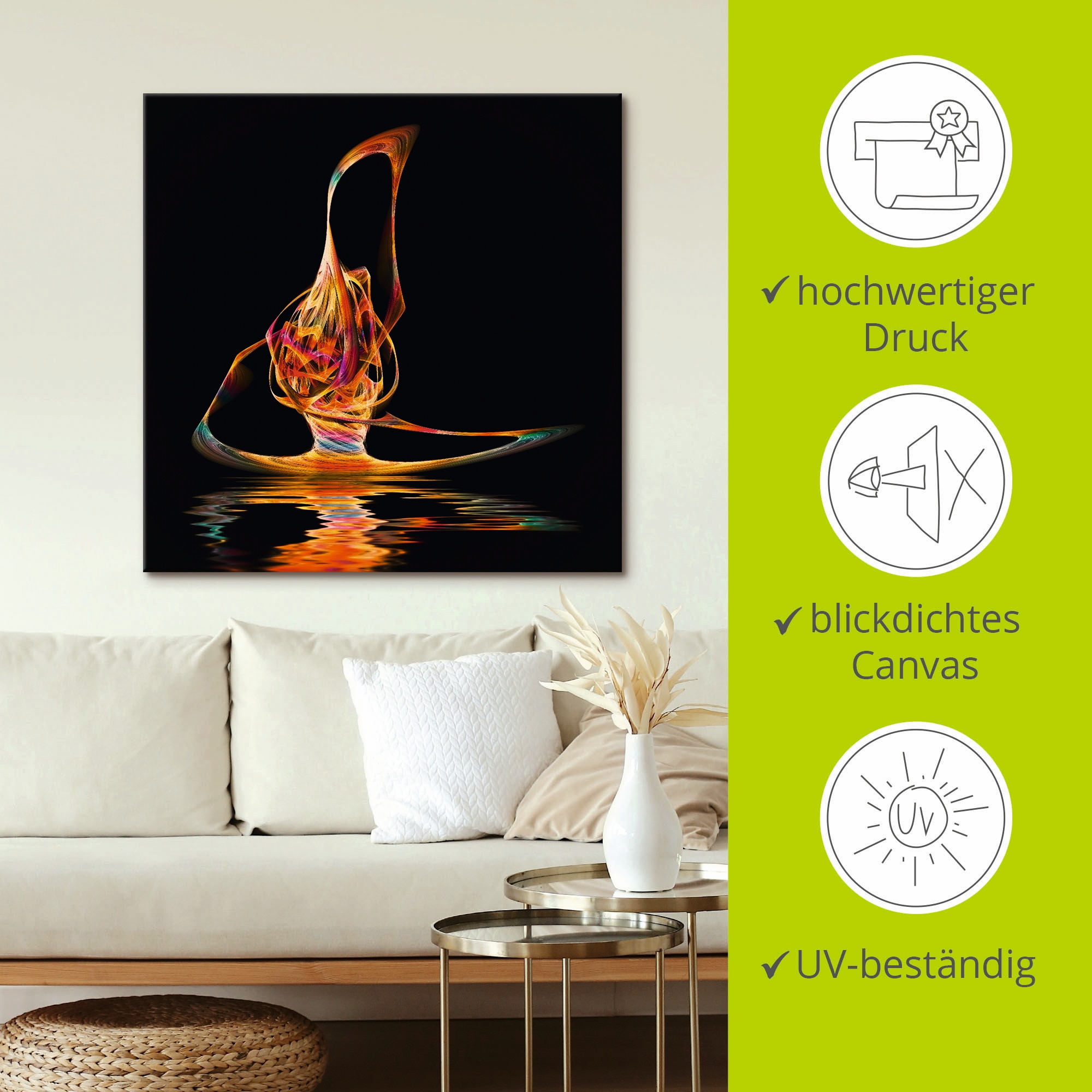 Artland Leinwandbild »Filigraner Surfer« Gegenstandslos 1 Stk. tlg. auf Holzrahmen gespannt