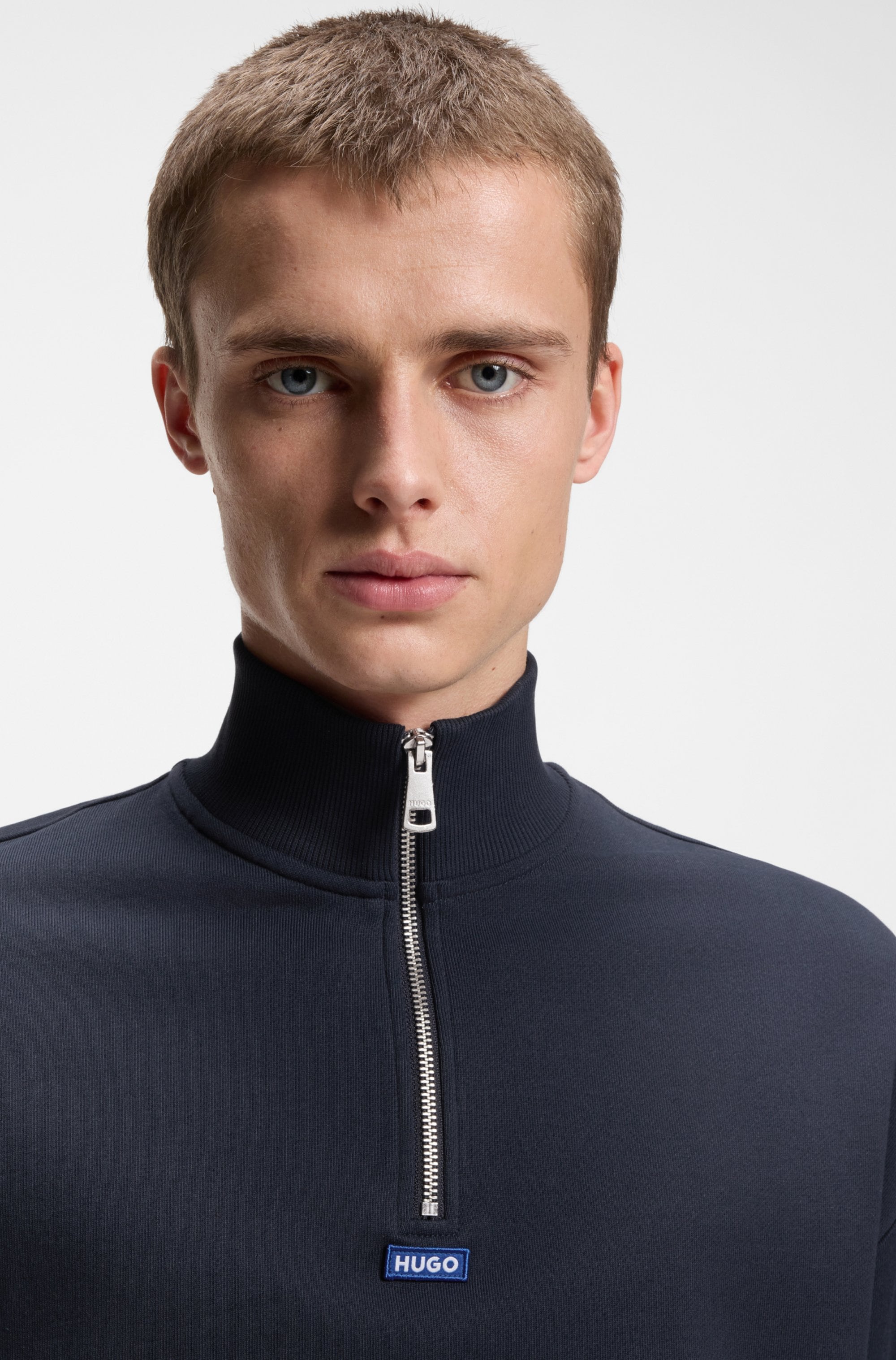 HUGO Blue Sweatshirt »Neeler«, mit Troyerkragen
