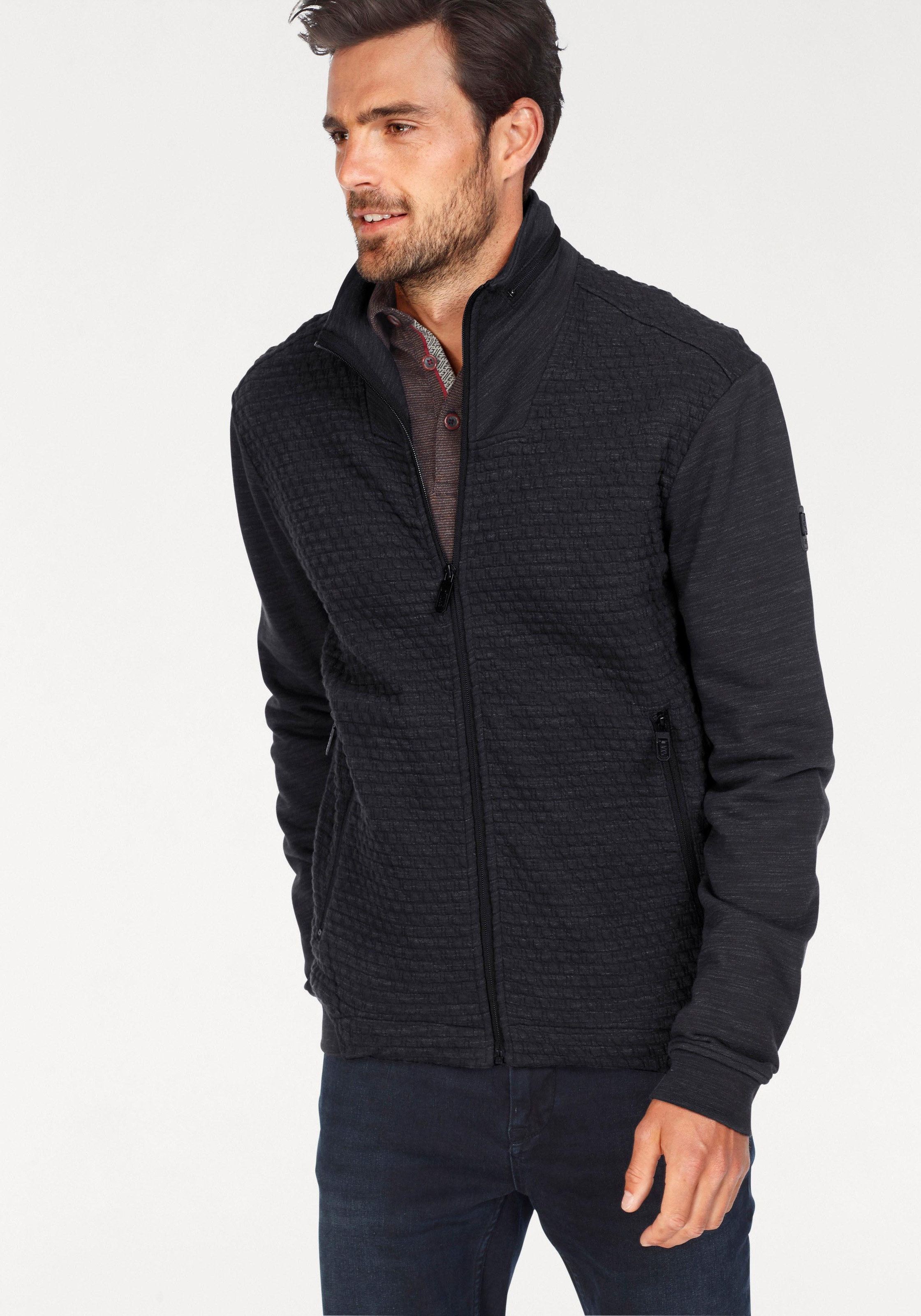 NO EXCESS Sweatjacke, mit Struktur