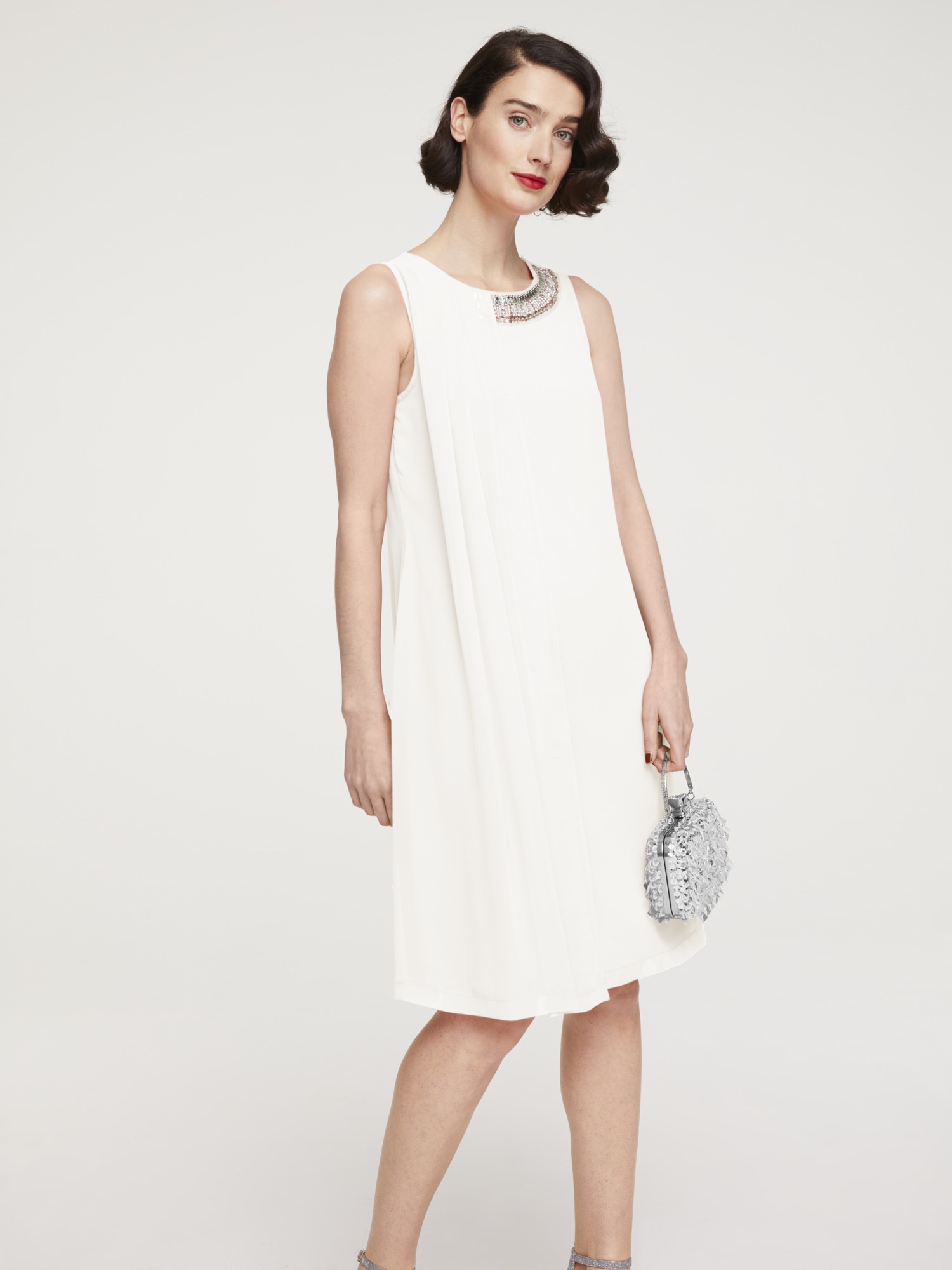 PATRIZIA DINI by Heine Chiffonkleid, mit Pailletten
