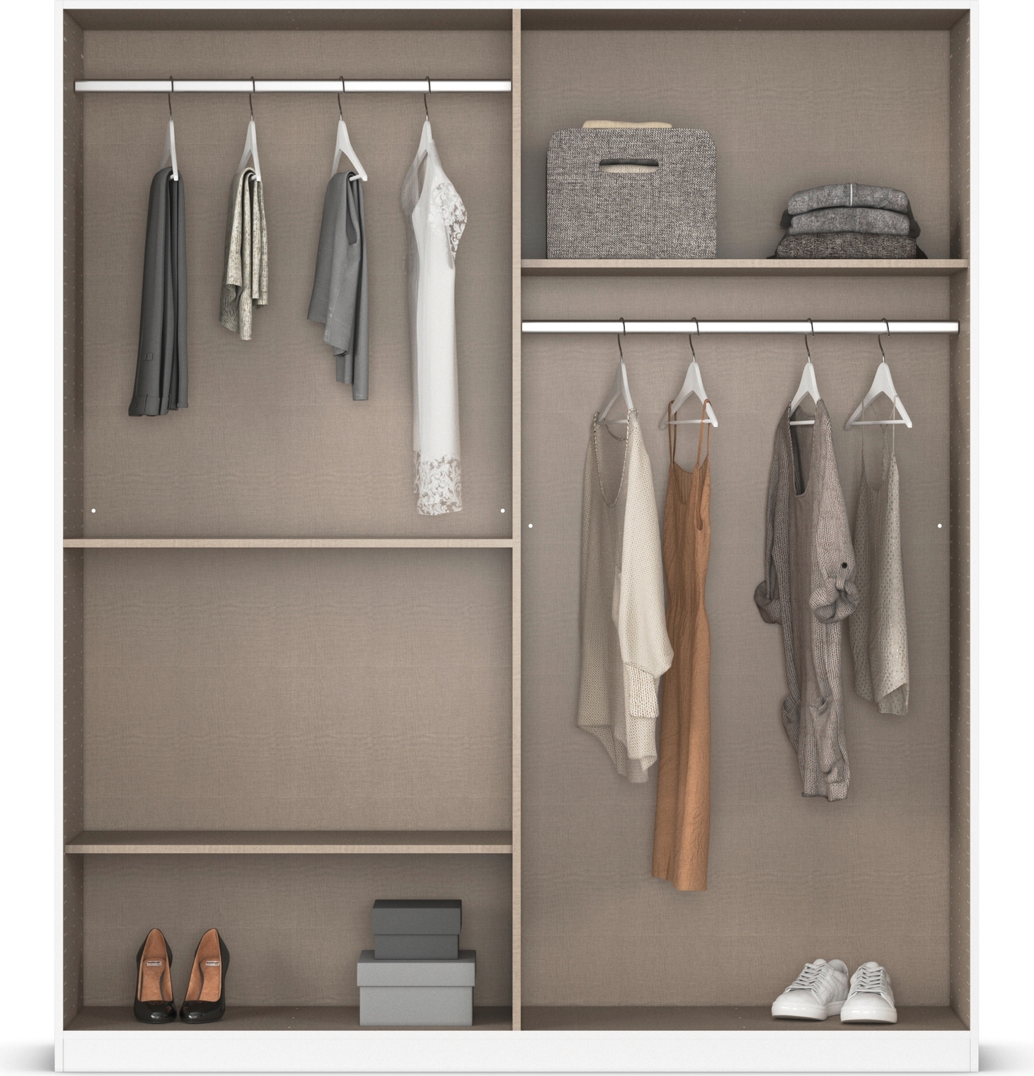rauch Schlafzimmer-Set »Komplettzimmer Komplettschlafzimmer Schlafzimmer-Set (3-St.) MAIKA«, (Set, 3 tlg.), Schrank 3 Breiten, 2 Höhen, Bett 100 cm, Nachttisch MADE IN GERMANY