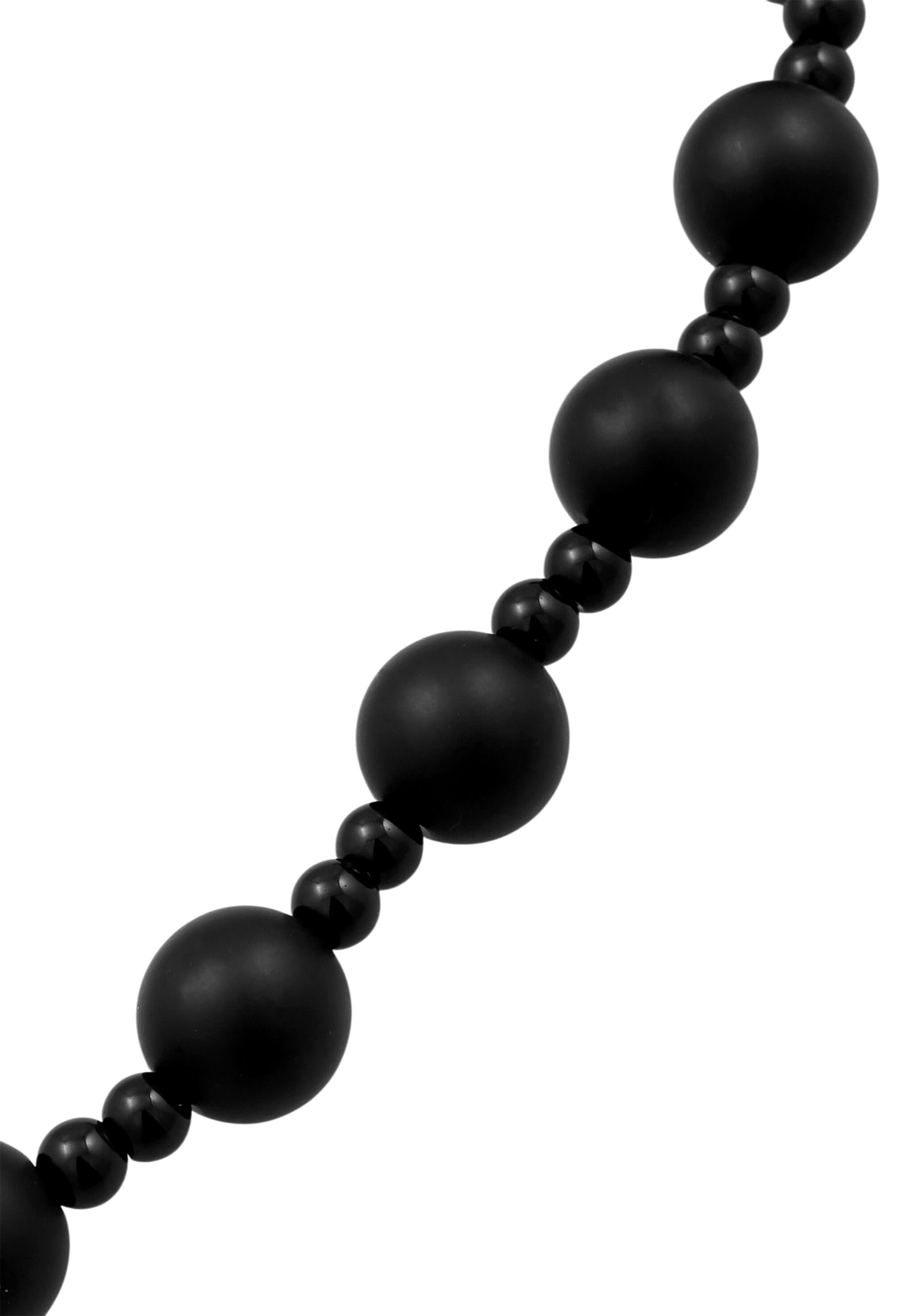 HAZE & GLORY Silberkette »Halskette Onyx Schwarz 925 Sterling Silber«