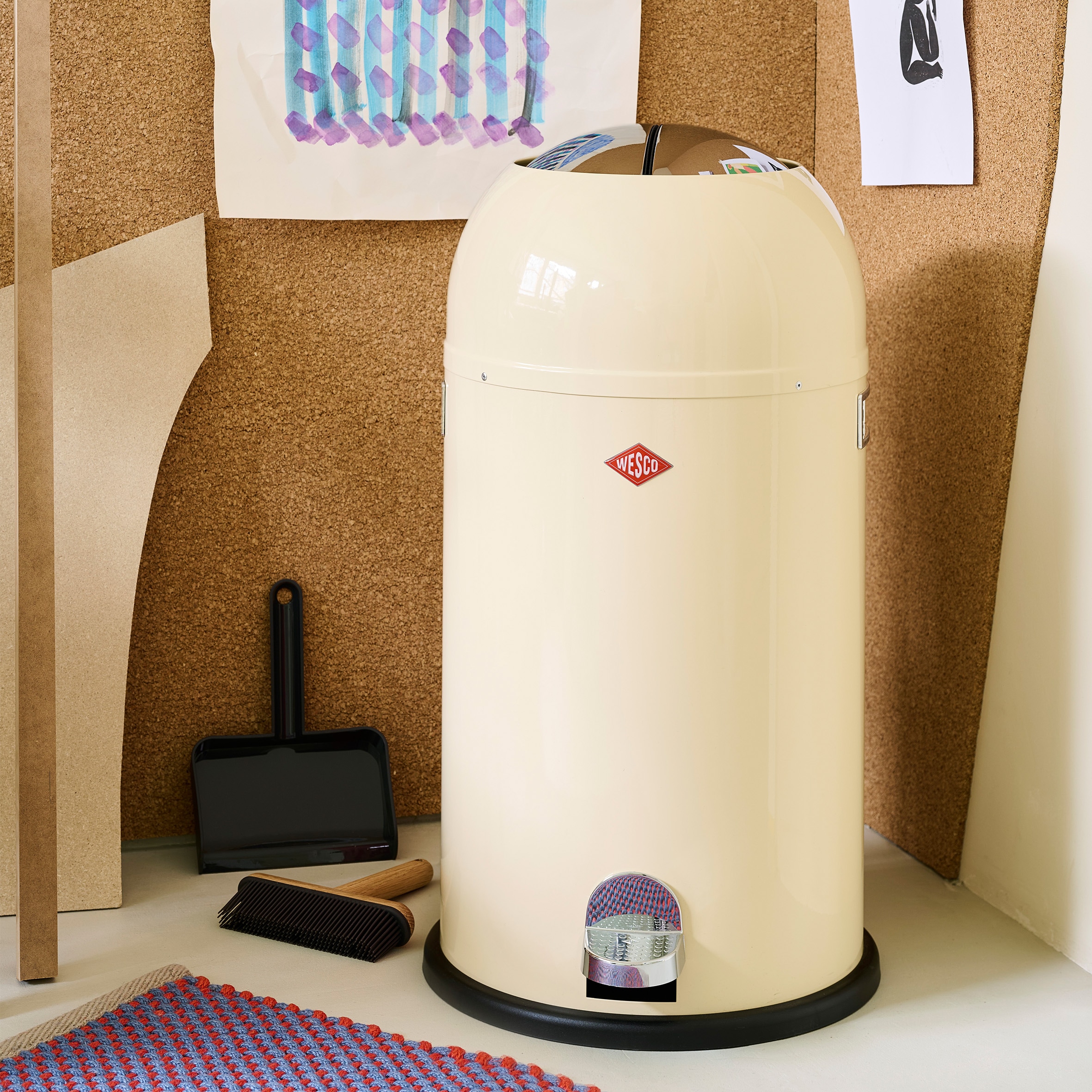 WESCO Mülleimer »Kickmaster« 1 Behälter Abfallsammler mit Dämpfer,  33 Liter