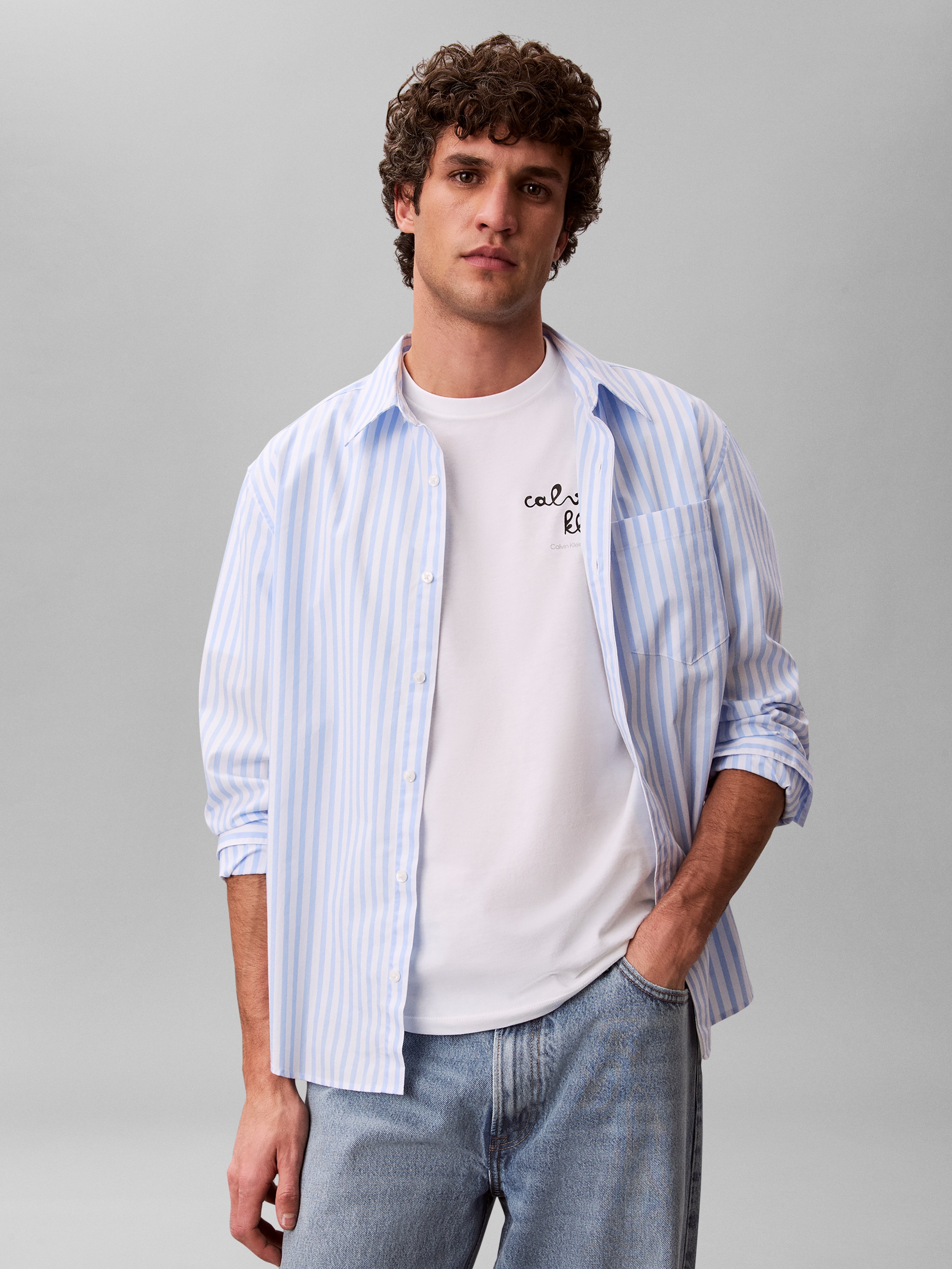 Calvin Klein Jeans T-Shirt »LINES SEASONAL« Regular fit mit Print
