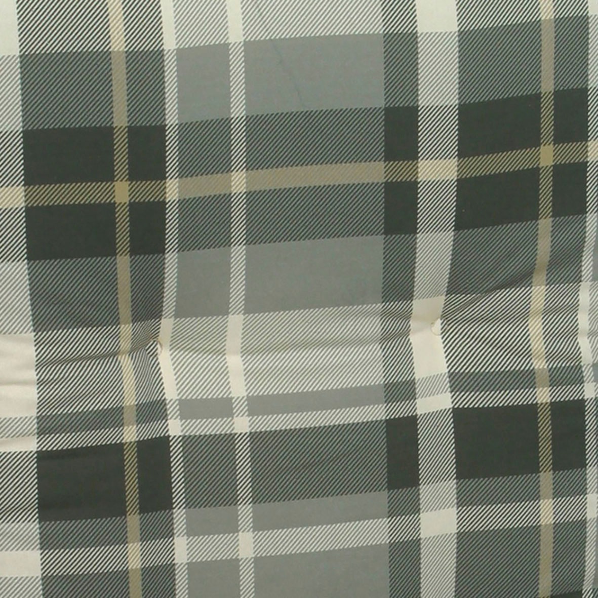 GO-DE Hochlehnerauflage Karo grau - Maße BxLxH ca.: 50 cm x 120 cm x 6 cm