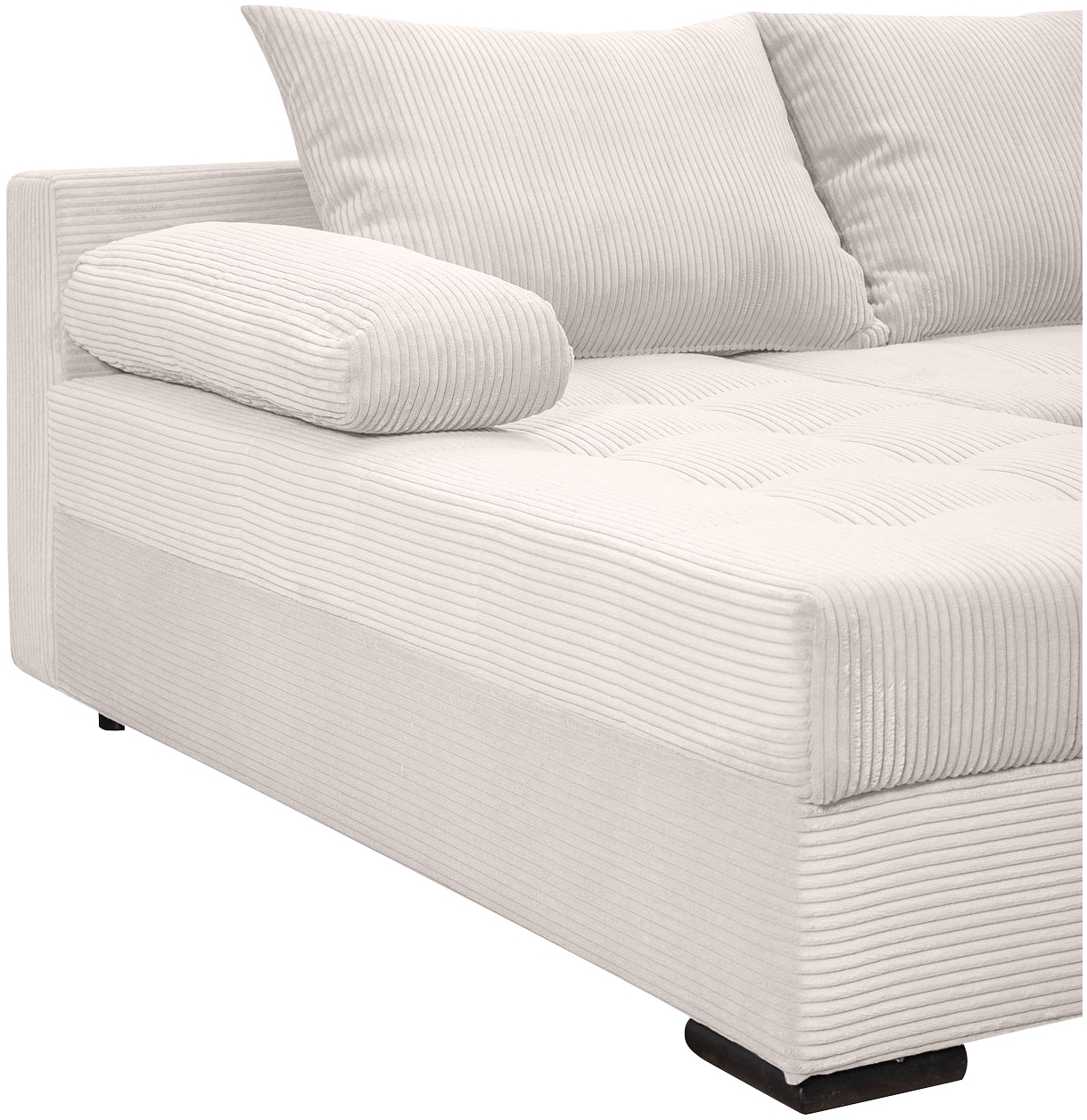 COLLECTION AB Wohnlandschaft »Josy, U-Form, Schlafsofa mit Bettkasten«, (Cord-/Mix), flexible Recamiere, Breite: 269cm, inklusive Rückenkissen, Cord