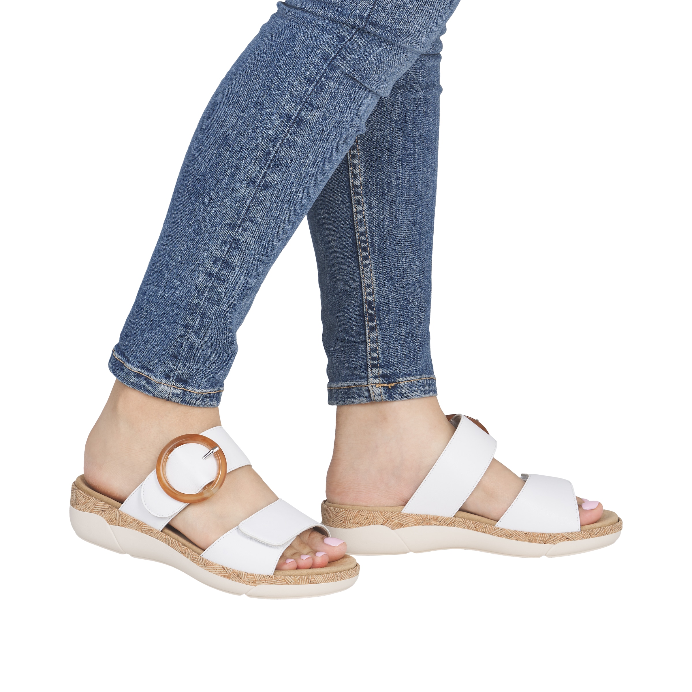 Remonte Pantolette  Keilabsatz, Sommerschuh, Schlupfschuh mit Wechselfußbett