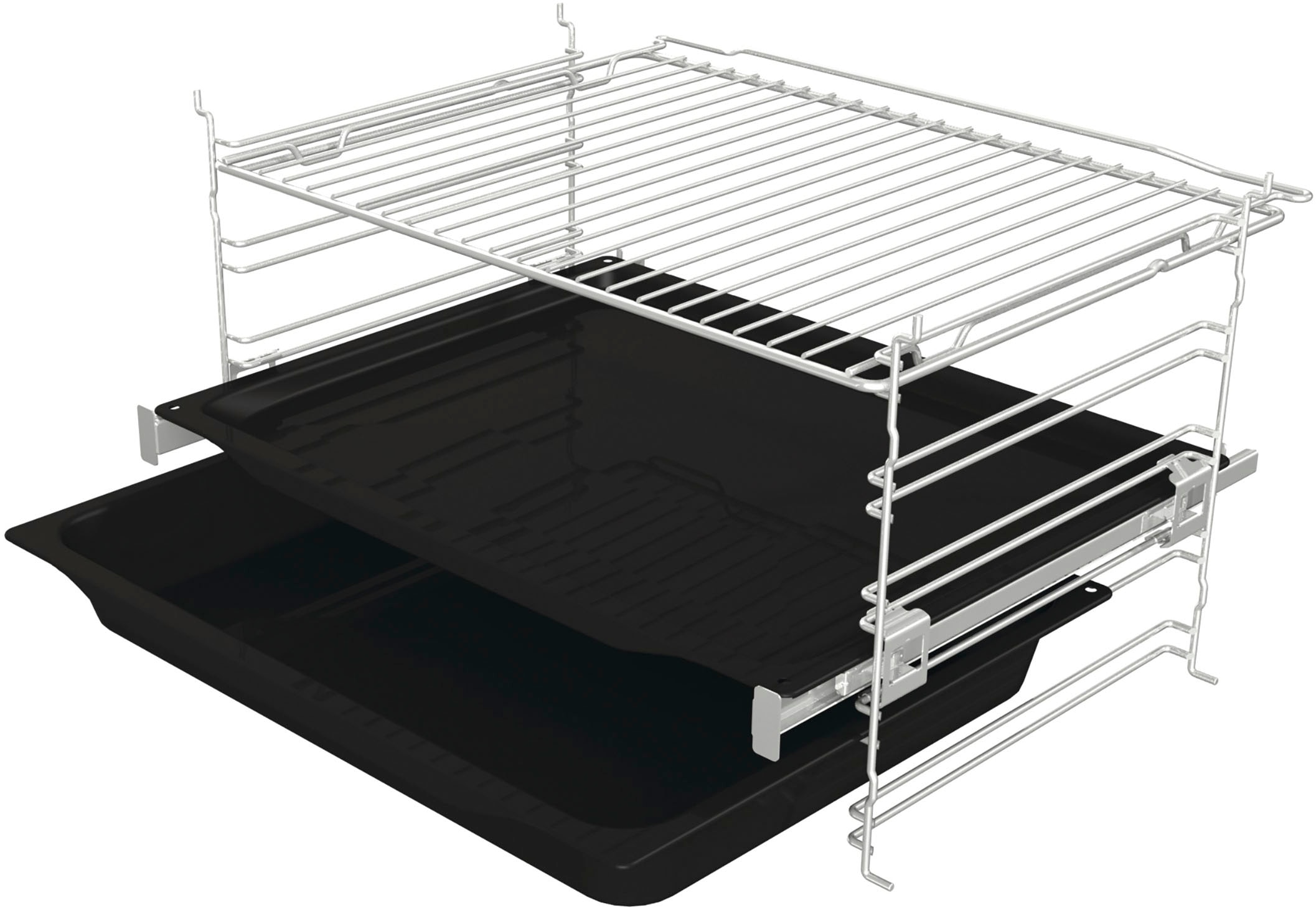 GORENJE Backofen-Set »BOS6737E13BGOT« mit 1-fach-Teleskopauszug Aqua Clean Set,  Pizzafunktion mit 300 °C – perfekt für Pizza, Focaccia und mehr!