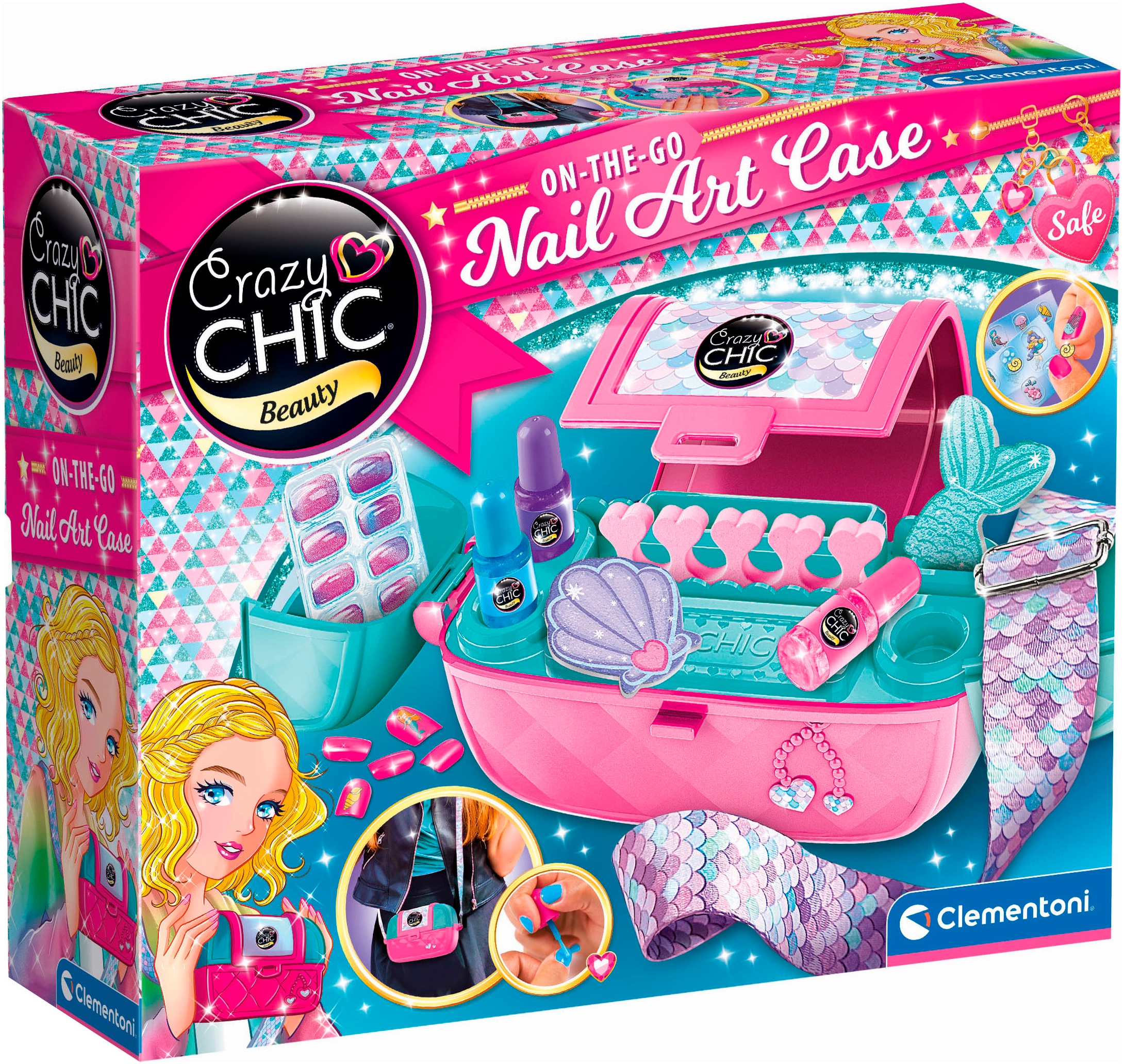 Clementoni Kreativset »Crazy Chic, Nail-Art Tasche für unterwegs«