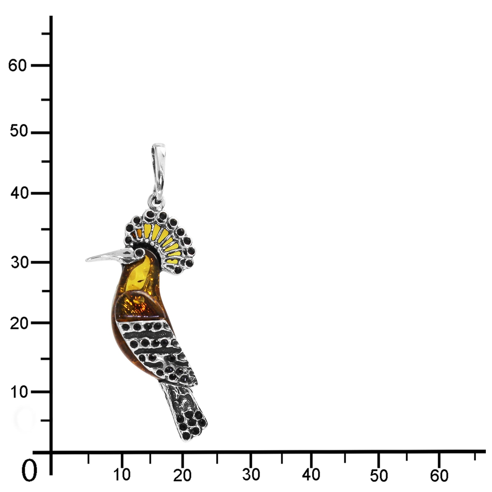 OSTSEE-SCHMUCK Kettenanhänger »- Vogel - Silber 925/000 - Bernstein&Schmuckstein«