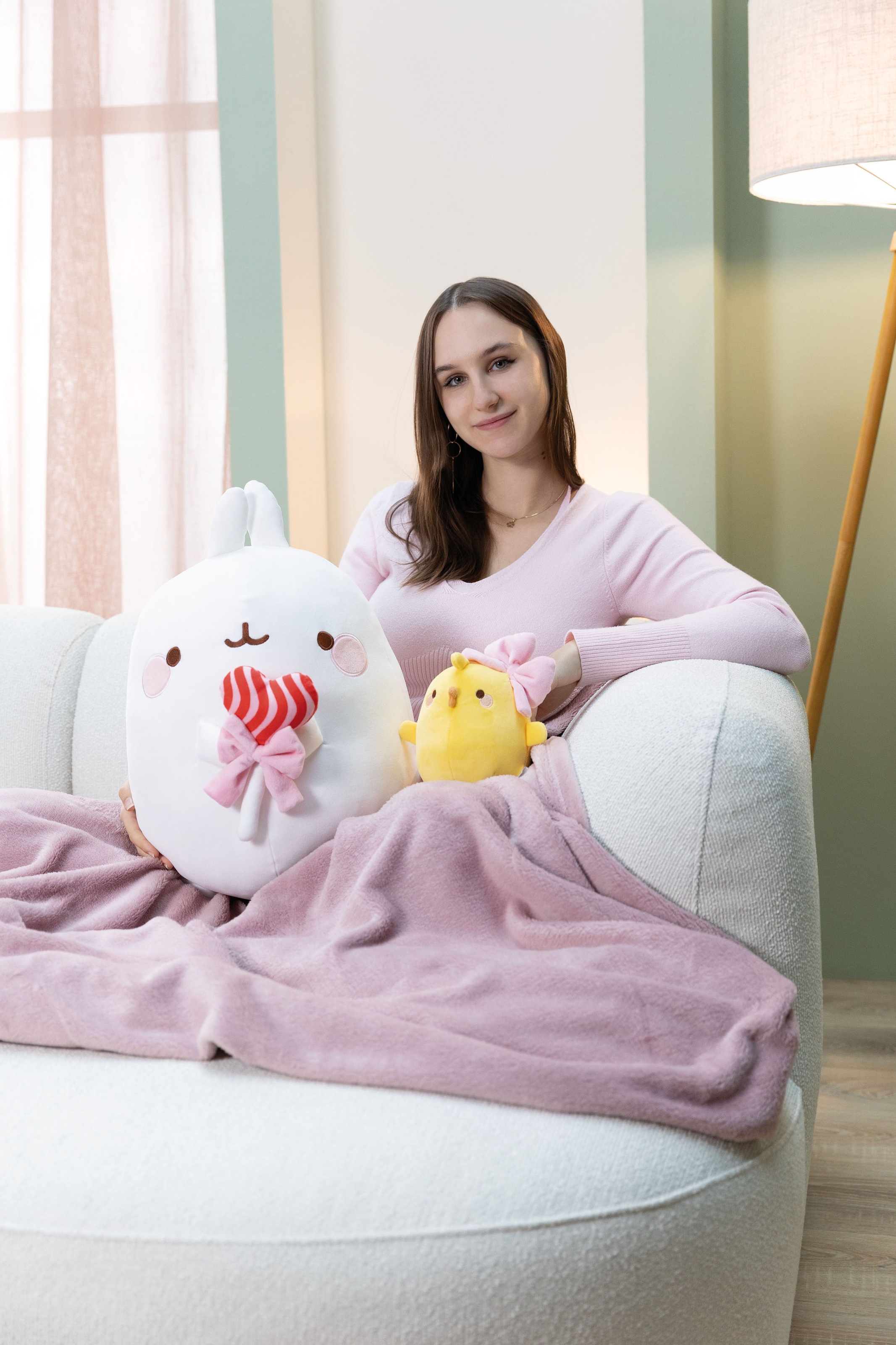 Nici Kuscheltier »MOLANG mit Lolli, 48cm« mit Lolli