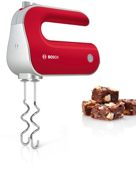 BOSCH Handmixer »Styline MFQ40303, Edelst. Rührbesen/Knethaken, 5 Stufen, rot«, 500 W, Turbostufe, leichtes Gehäuse, Made in Europe