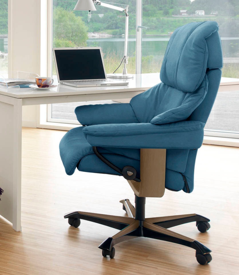 Stressless® Relaxsessel »Reno«, mit Home Office Base, Größe M, Gestell Eiche