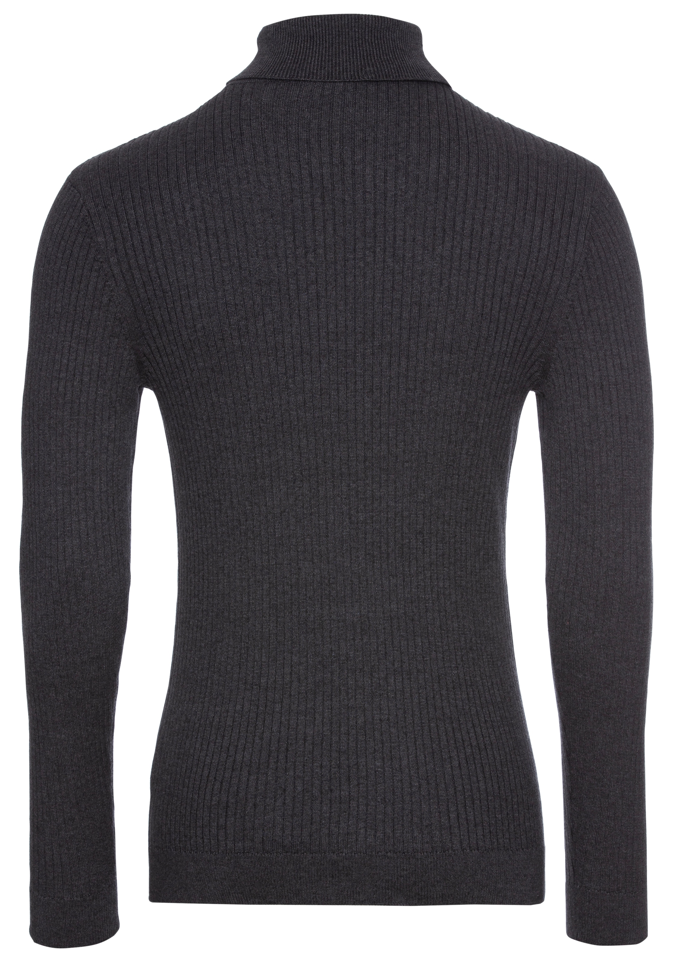 Bruno Banani Rollkragenpullover, in Rippenqualität