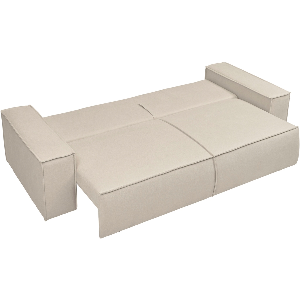 andas 3-Sitzer »FINNLEY Schlafsofa 257 cm (200/136cm) mit Bettkasten«