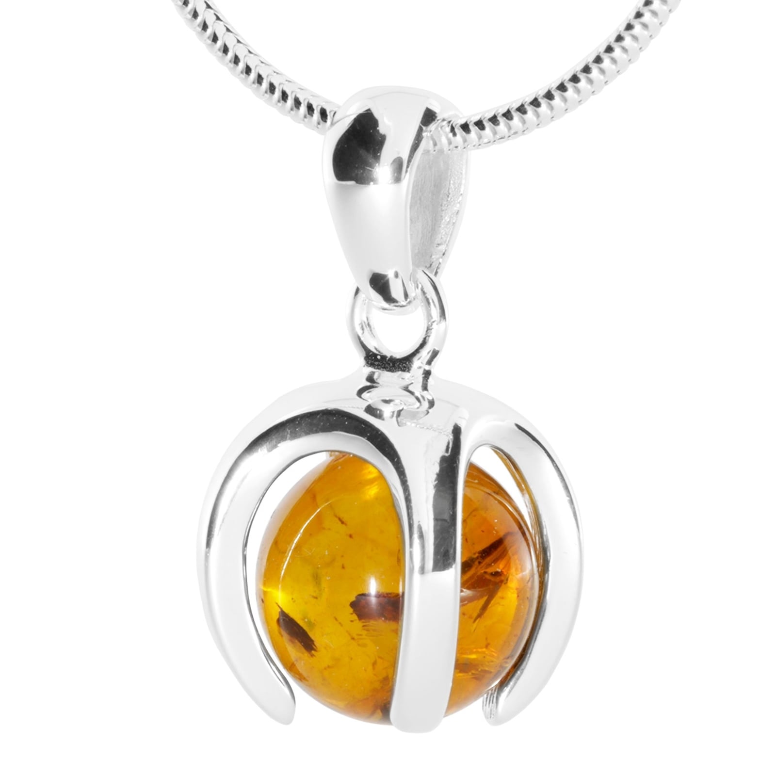 OSTSEE-SCHMUCK Kette mit Anhänger »- Ute 10 mm - Silber 925/000 - Bernstein«