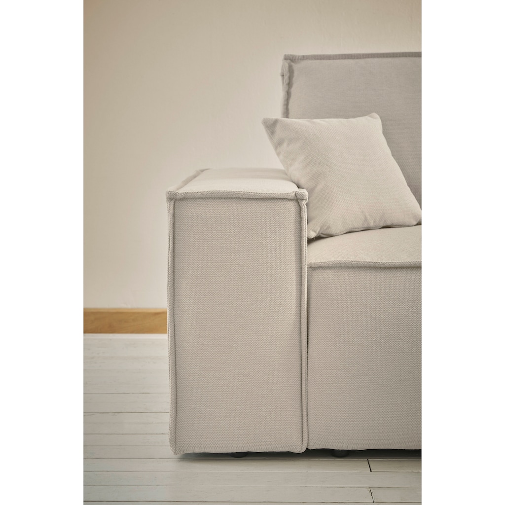 andas 3-Sitzer »FINNLEY Schlafsofa 257 cm (200/136cm) mit Bettkasten«