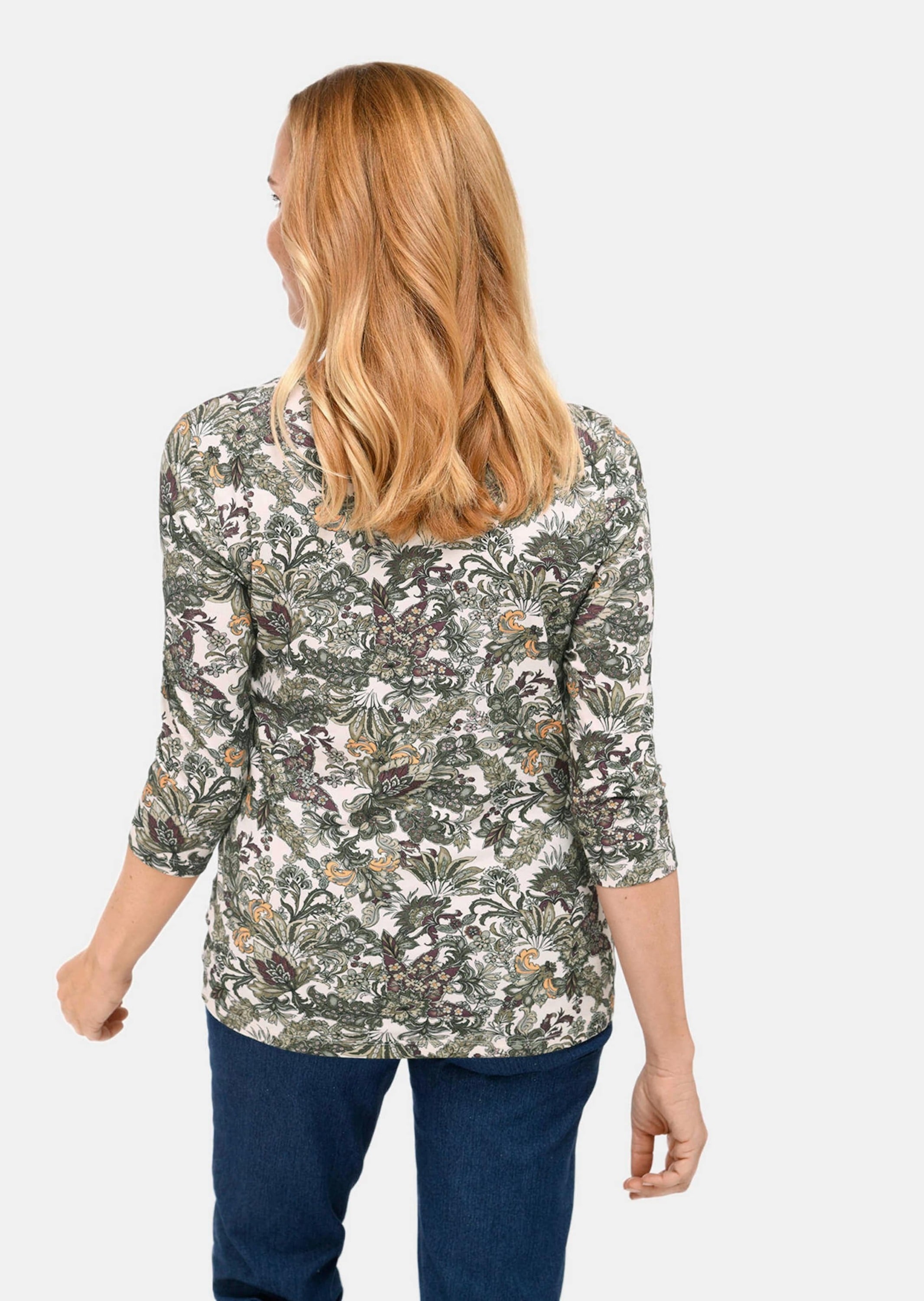 GOLDNER Print-Shirt »Kurzgröße Kombinierfreundlich gemustertes Shirt«
