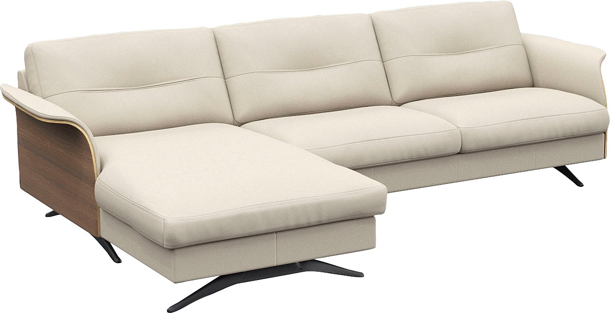 FLEXLUX Ecksofa »Glow, super bequem durch hochwertigem Sitzaufbau mit Federkern, L-Form«, Modernes skandinavisches Design