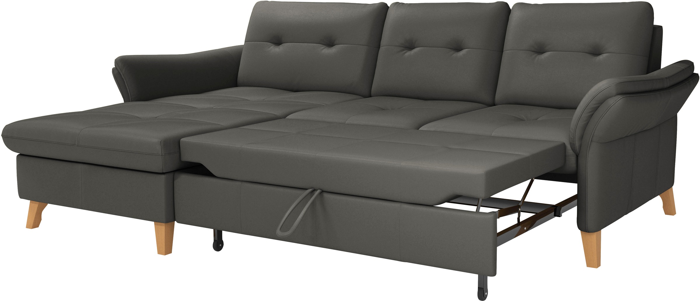 sit&more Ecksofa »Göteborg«, Sitztiefenverstellung und Federkern, wahlweise mit Bettfunktion