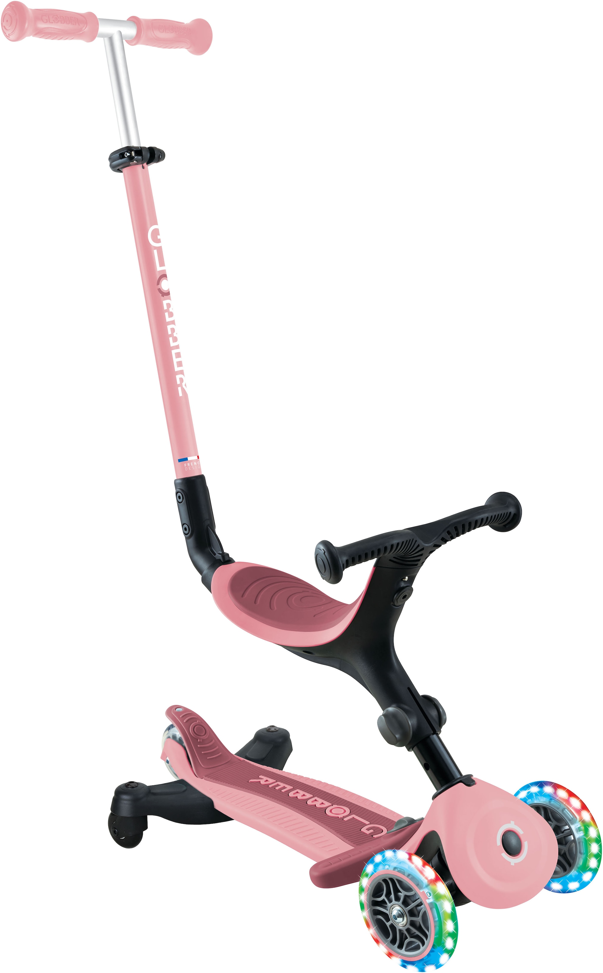 Globber Tretroller »GO-UP ACTIVE LIGHTS 360, mit Leuchtrollen« Aufsitzrad, Laufrad und Scooter