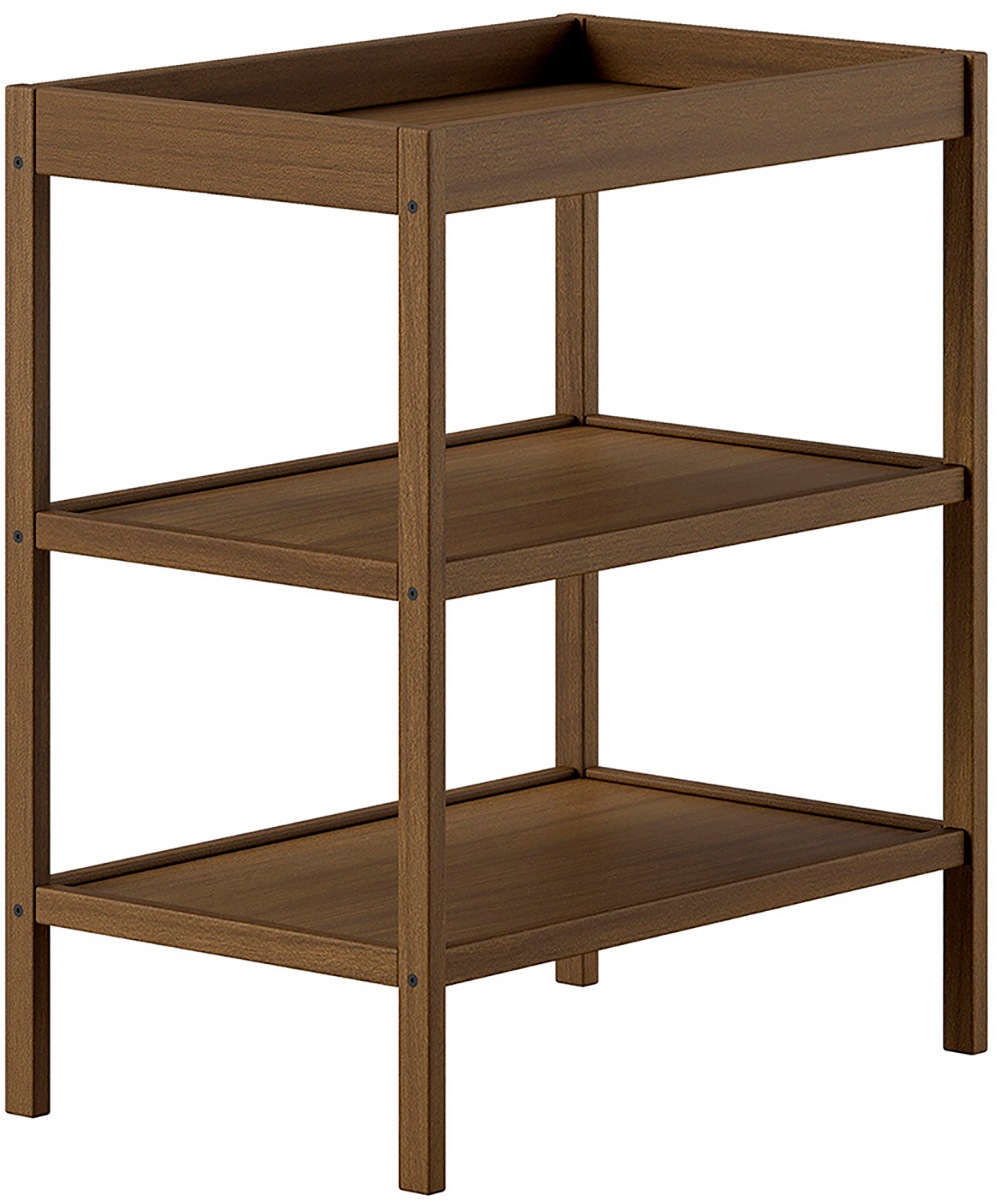 Vipack Babymöbel-Set »DINO, ideal für Ihr Kinderzimmer, Made in Europe, Buche massiv« best. aus Babybett 60/120 u. Wickelregal, 2 tlg. Liegefläche 3-fach höhenverstellbar, Ausf. Buche Nussbaumfarbig