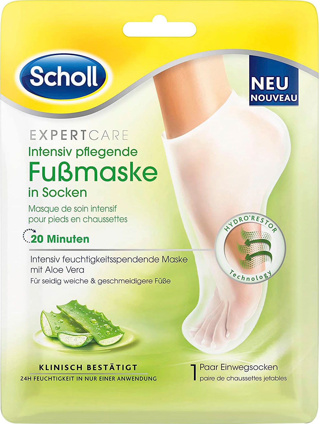 Scholl Fußmaske »ExpertCare«, mit Aloe Vera in Socken intensiv pflegend