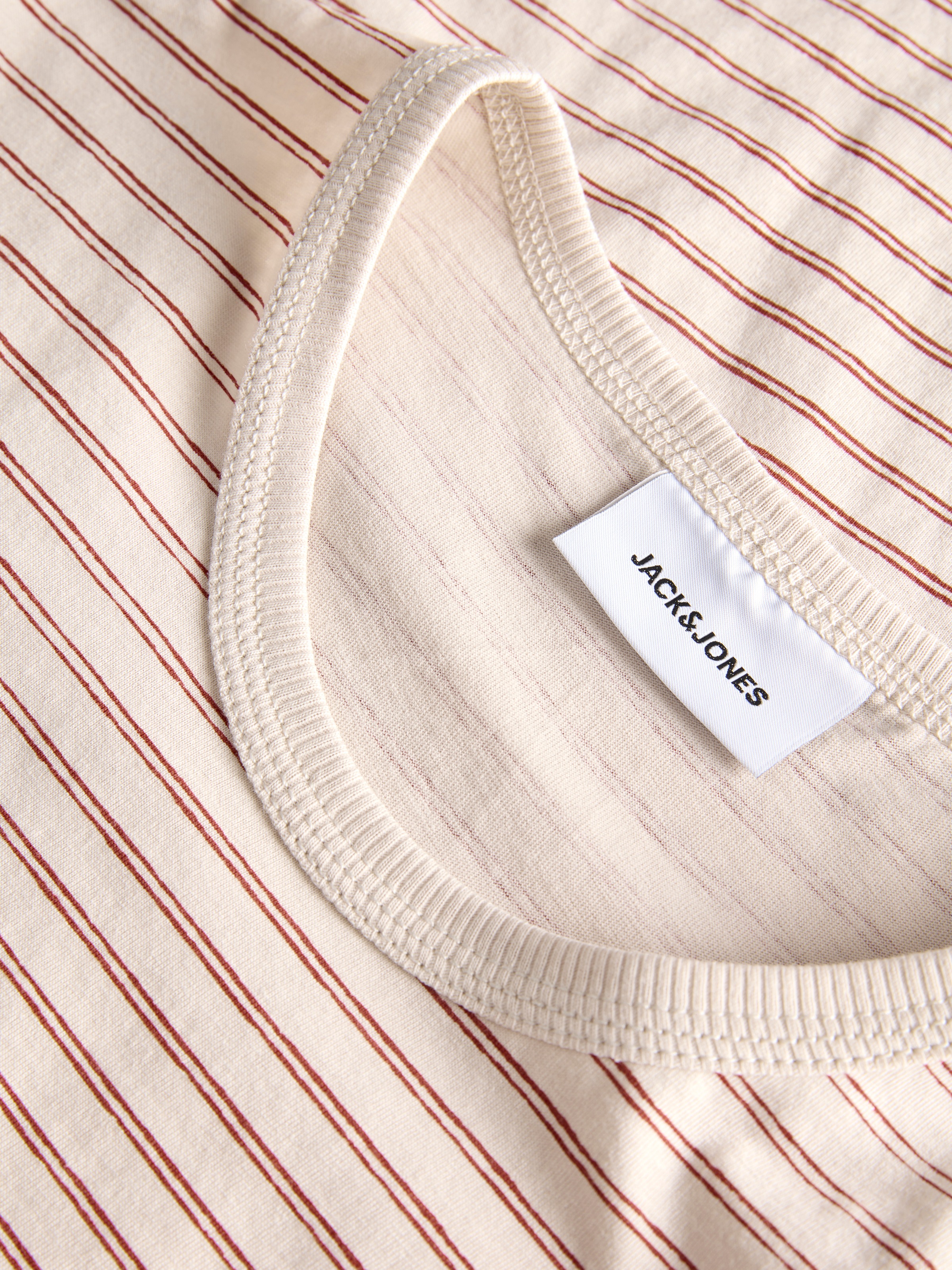 Jack & Jones Rundhalsshirt »JJDEVIN DAYTONA STRIPED TEE SS CREW NECK« Baumwollmischung, relaxed fit