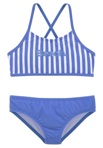 Bustier-Bikini, mit trendigen Streifen