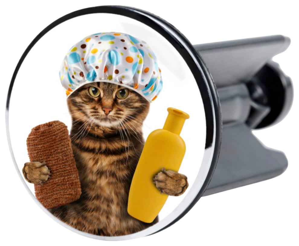 Sanilo Badaccessoire-Set »Shower Cat«, (3 tlg.), bestehend aus WC-Sitz, Badteppich und Waschbeckenstöpsel