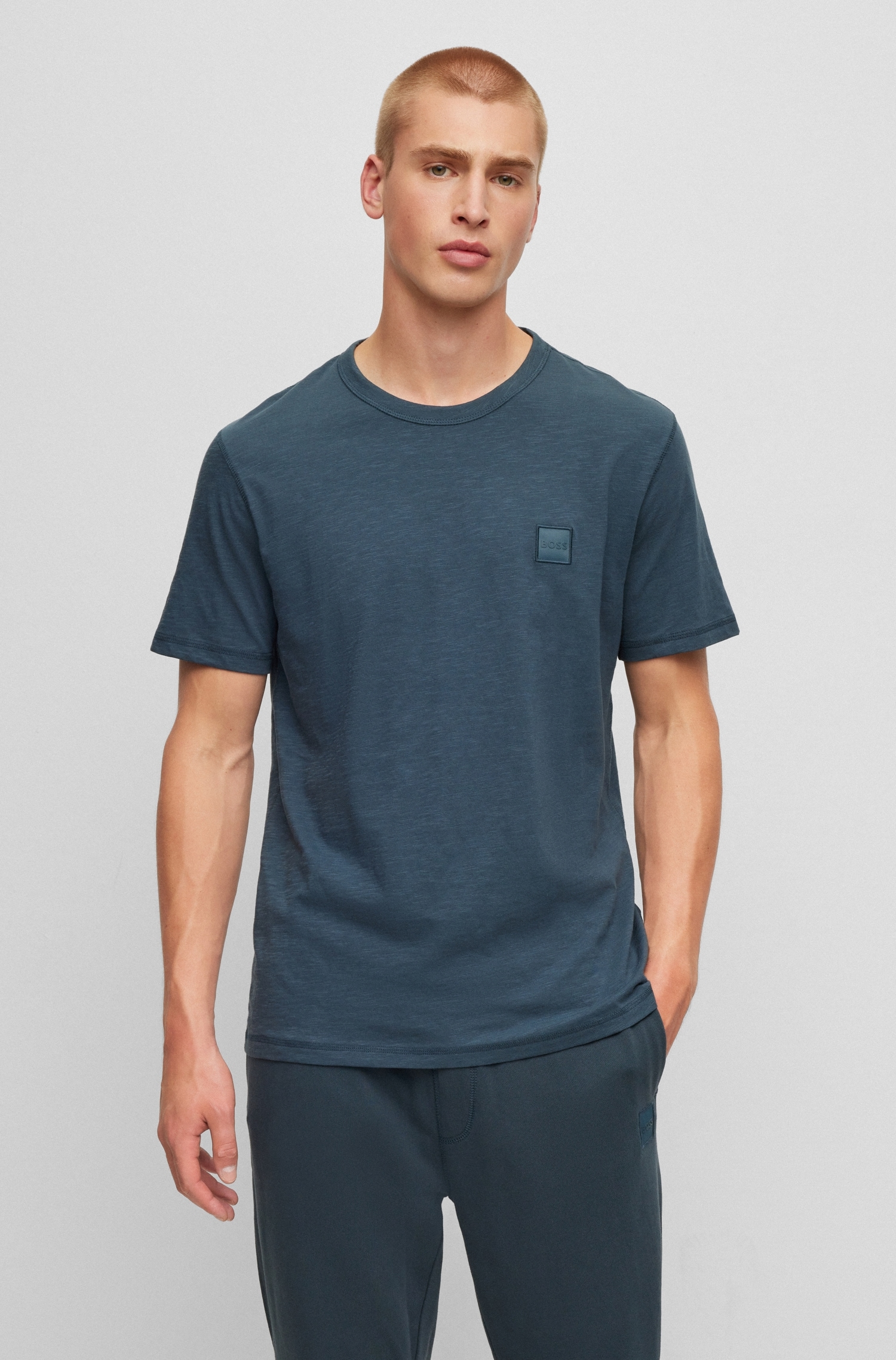 bei »Tegood«, OTTO T-Shirt ORANGE online Brust kaufen BOSS der BOSS mit Logo auf