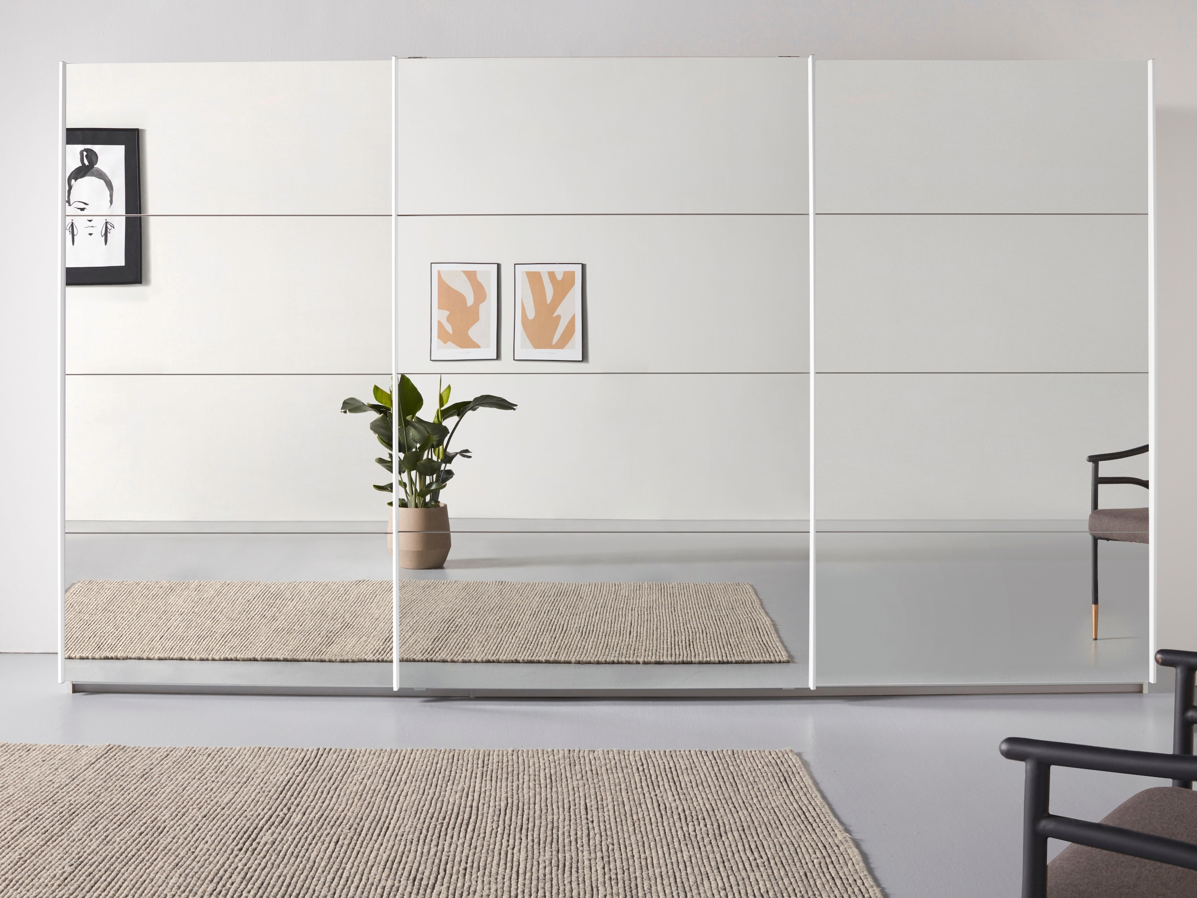 rauch Schwebetürenschrank »Kleiderschrank Schrank Garderobe ORACLE mit Spiegelfront«, inkl. Schubladen-Einsatz und extra Einlegeböden MADE IN GERMANY