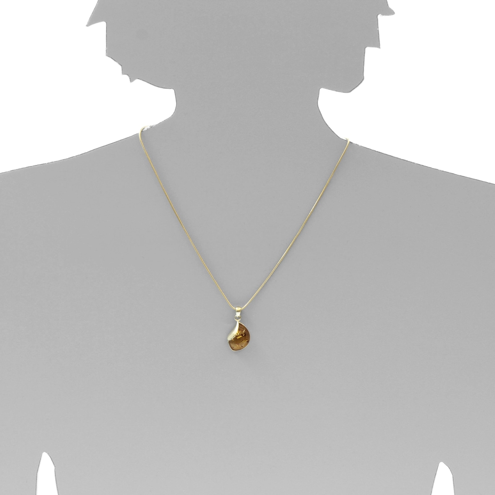 OSTSEE-SCHMUCK Kettenanhänger »- Jula 29 mm - Gold 333/000 - Bernstein«