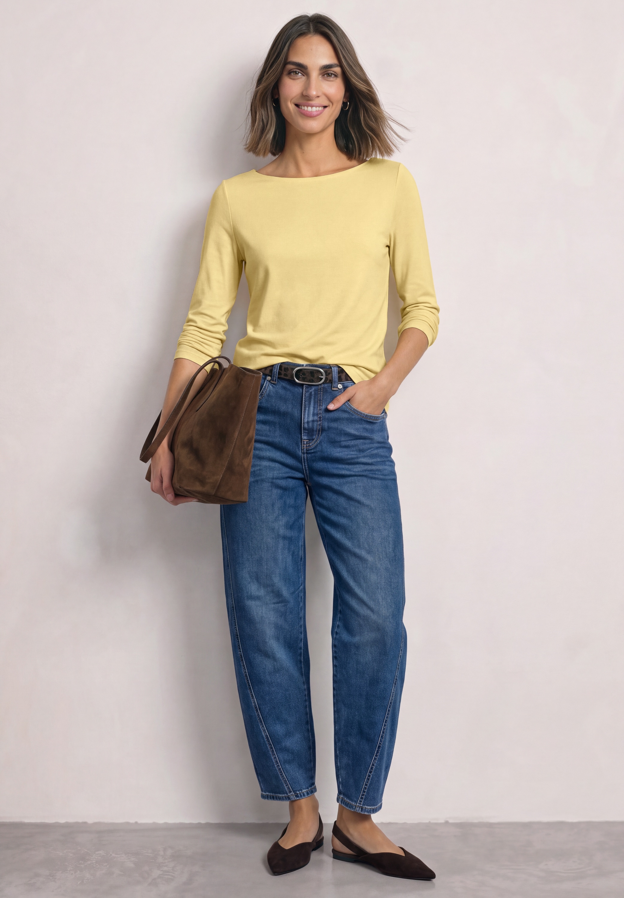 STREET ONE Langarmshirt »Style Lanea« Shirt mit U-Boot-Ausschnitt