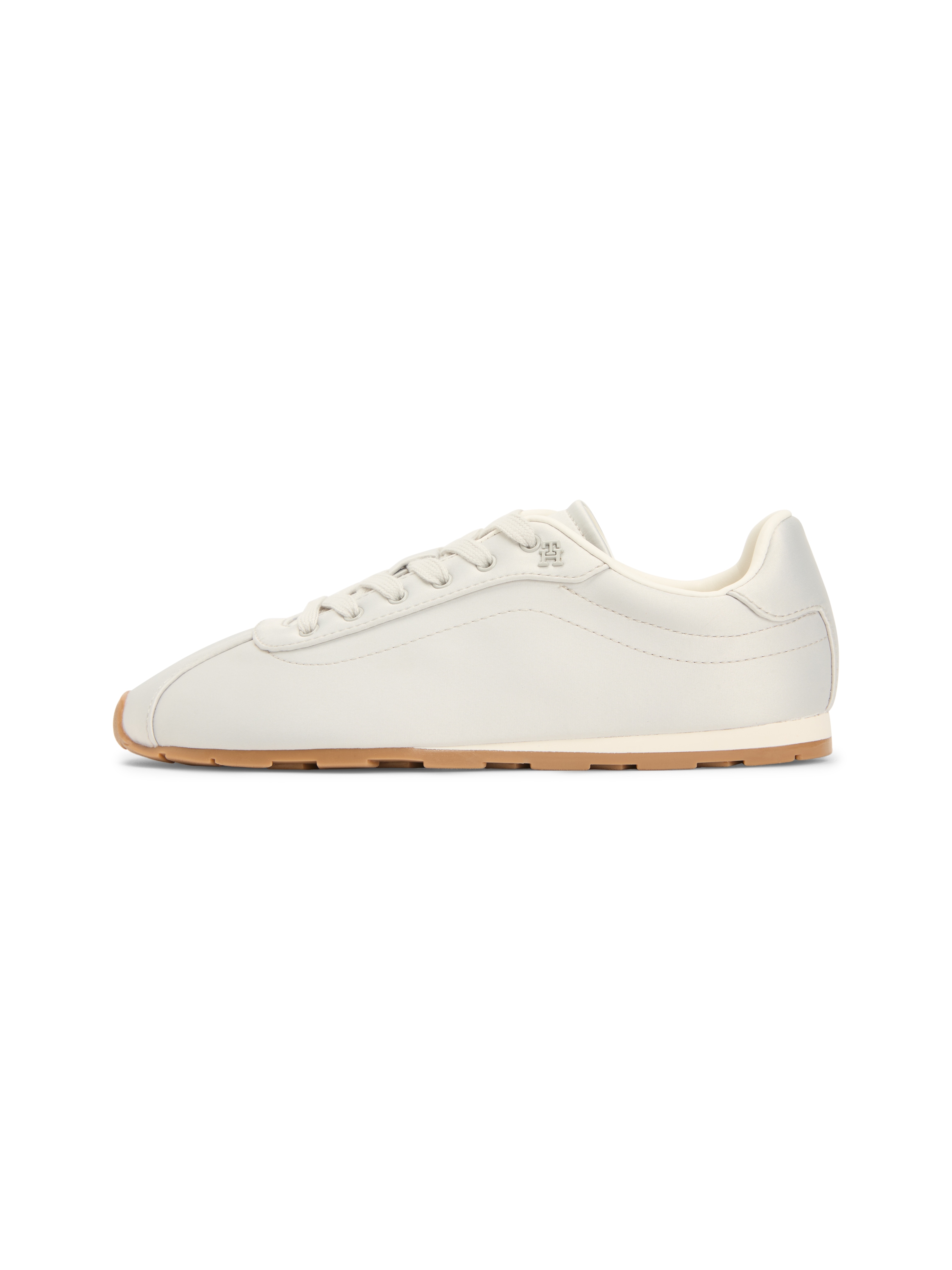 Tommy Hilfiger Sneaker »TH BELLA LOW RUNNER SATIN«  Freizeitschuh, Halbschuh, Schnürer mit seitlichem TH-Logo
