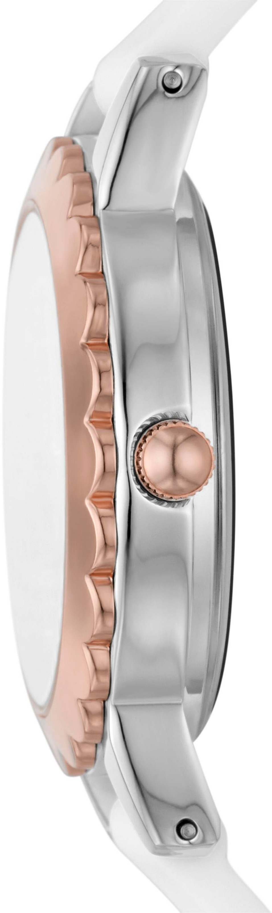 Skechers Quarzuhr »ANAHEIM«, Armbanduhr, Damenuhr, Silikonarmband, analog, Glassteine