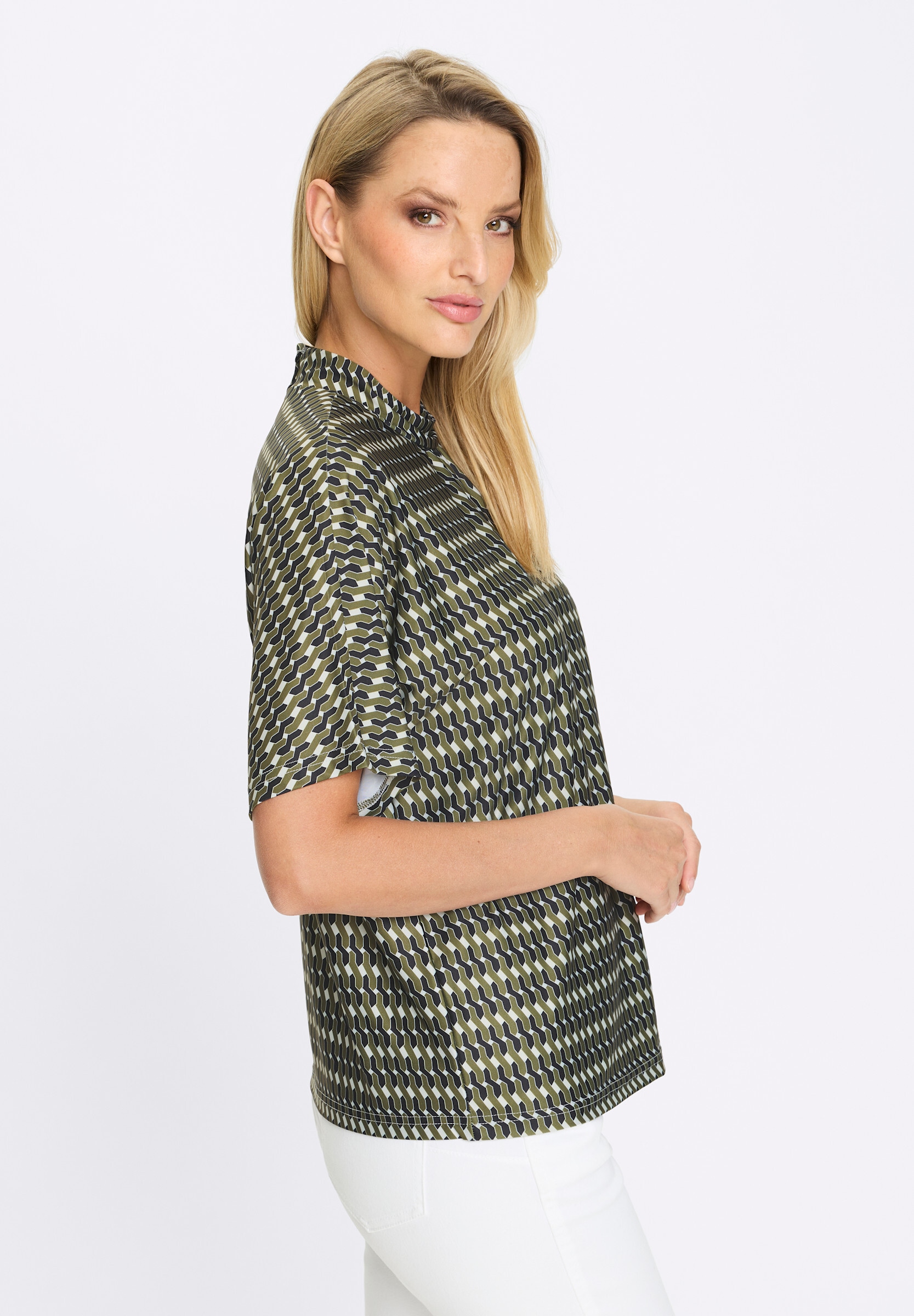 heine T-Shirt »Shirtbluse Blusenshirt Ausschnitt mit Kräuselung«