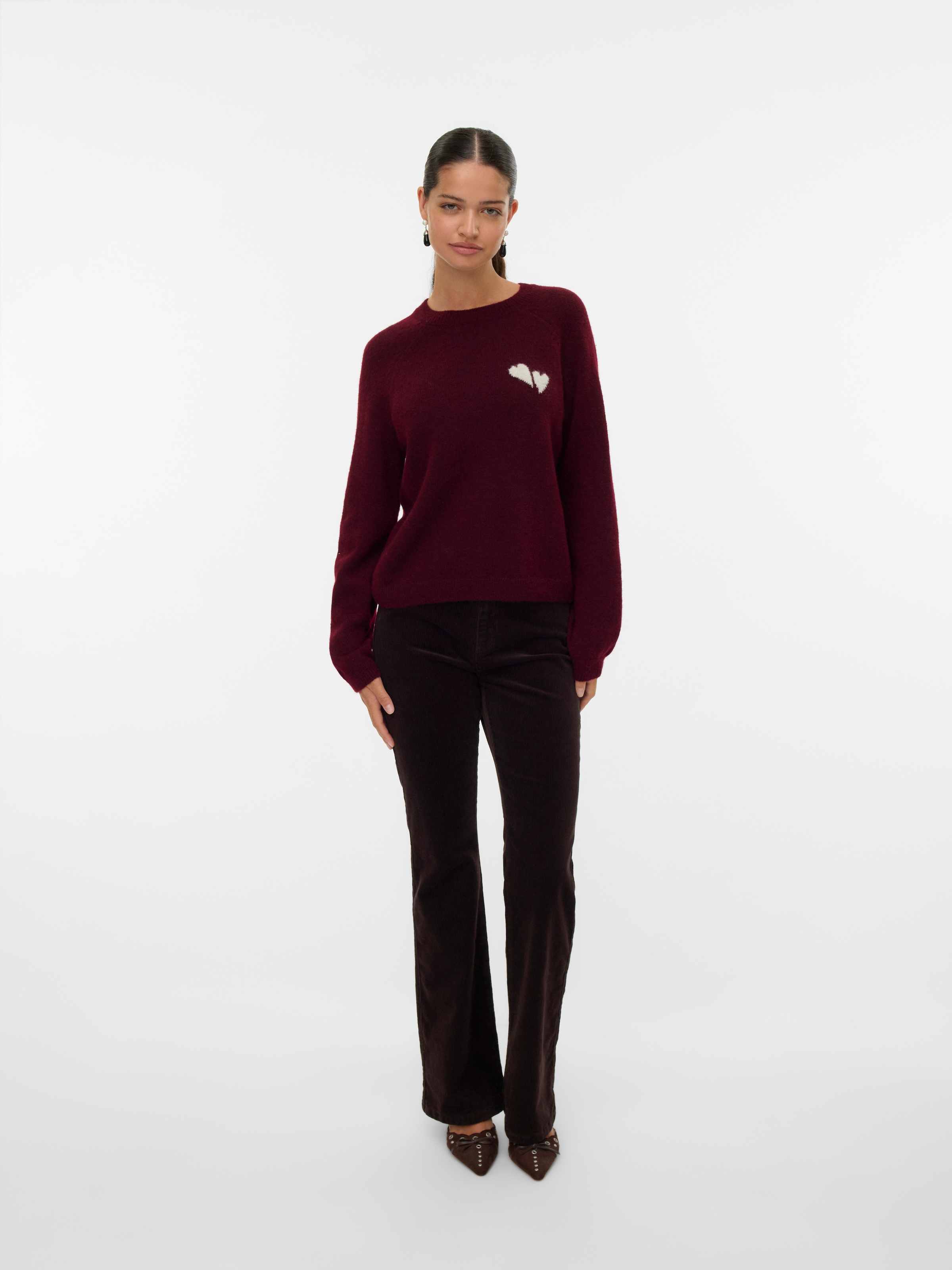 Vero Moda Strickpullover »VMBAM LS O-NECK PULLOVER BOO ENT«