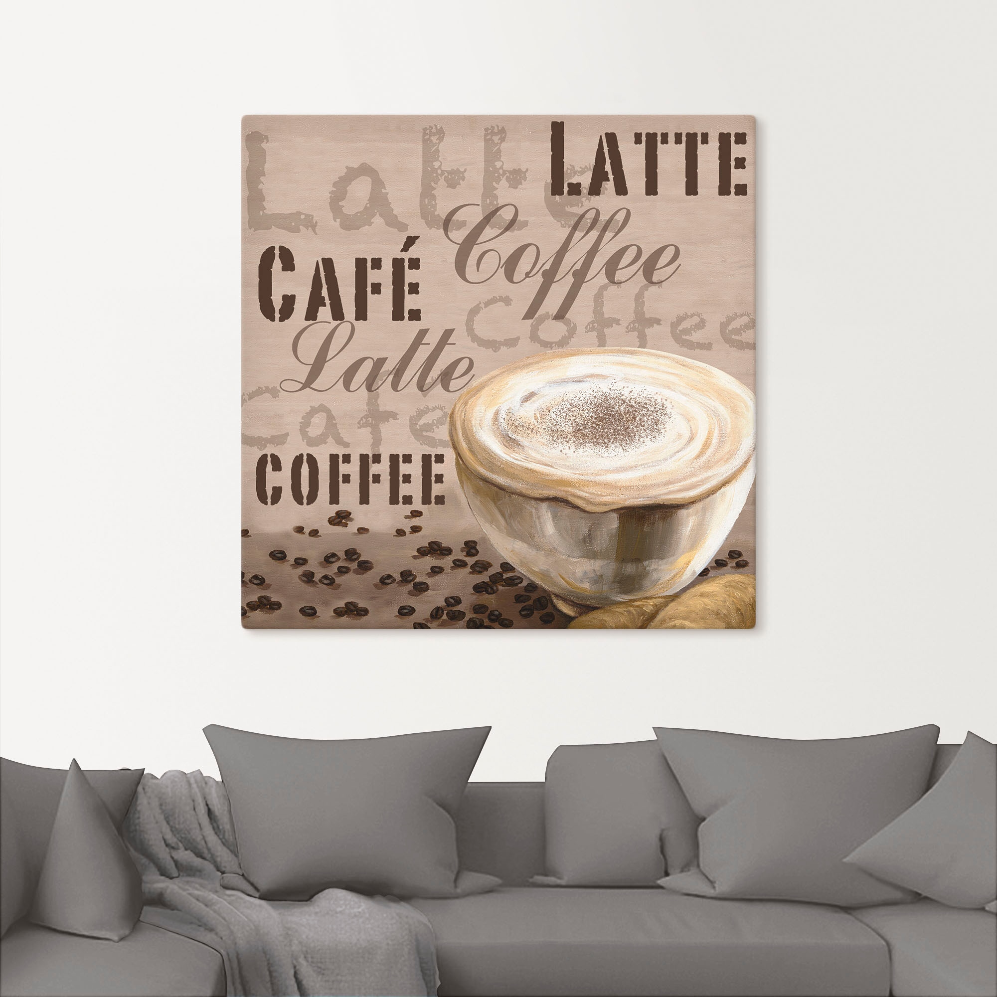 Artland Leinwandbild »Milchkaffee«, Getränke, (1 St.), auf Keilrahmen gespannt