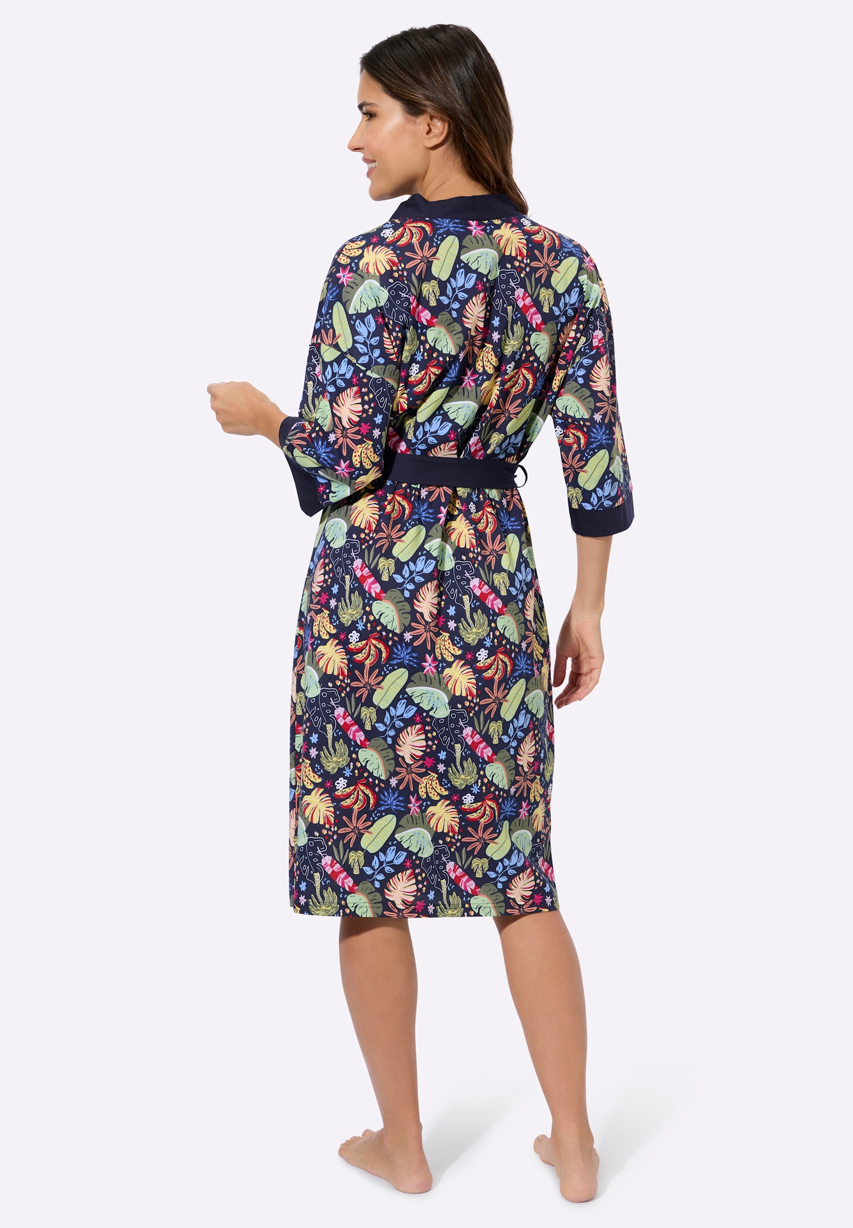 Sieh an! Morgenmantel »Morgenmantel Morgenmantel mit Kimono-Ärmeln«