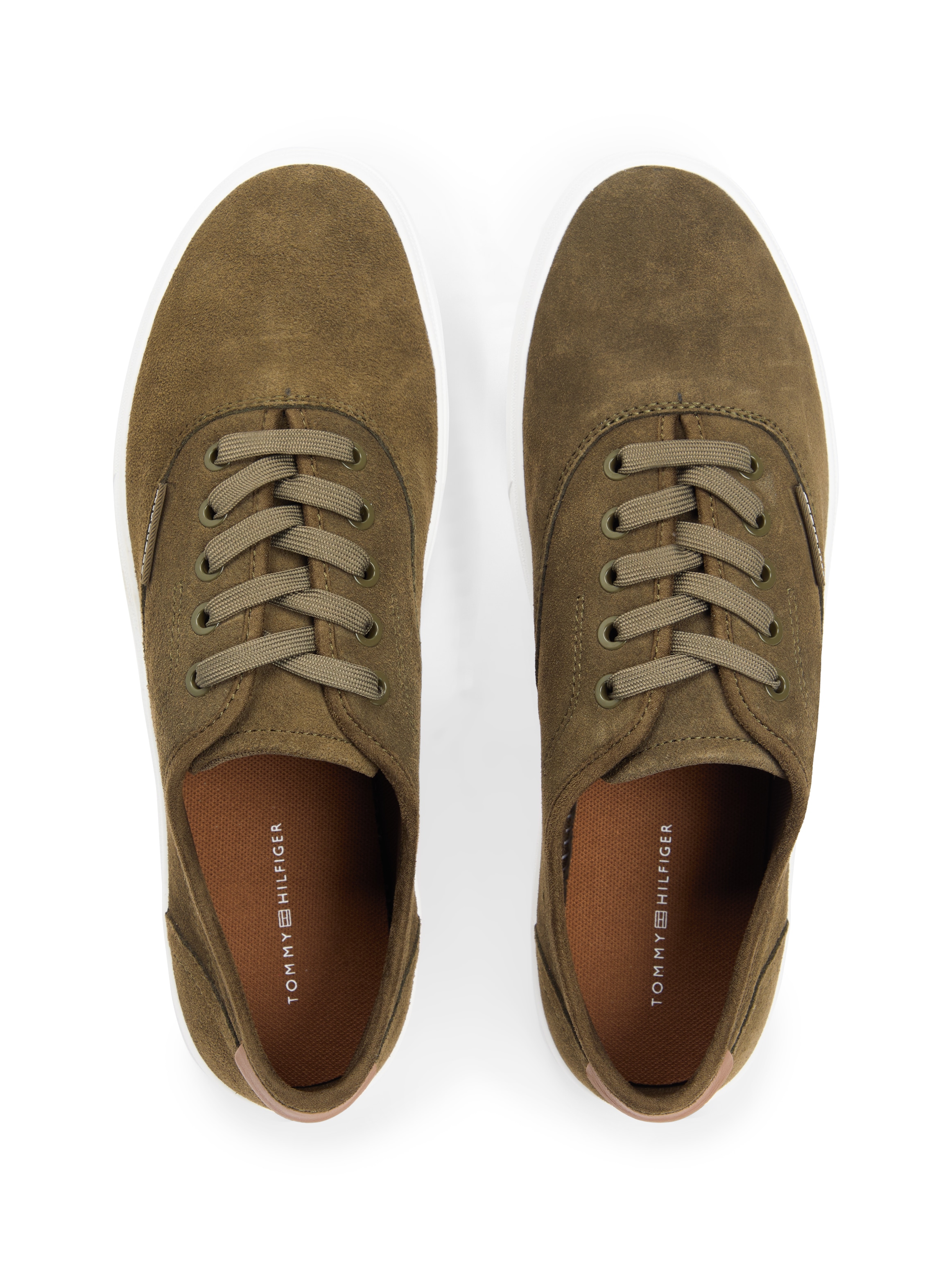 Tommy Hilfiger Sneaker »TH VULC CUP SUEDE«  Freizeitschuh, Halbschuh, Schnürschuh mit honigfarbener Plateausohle