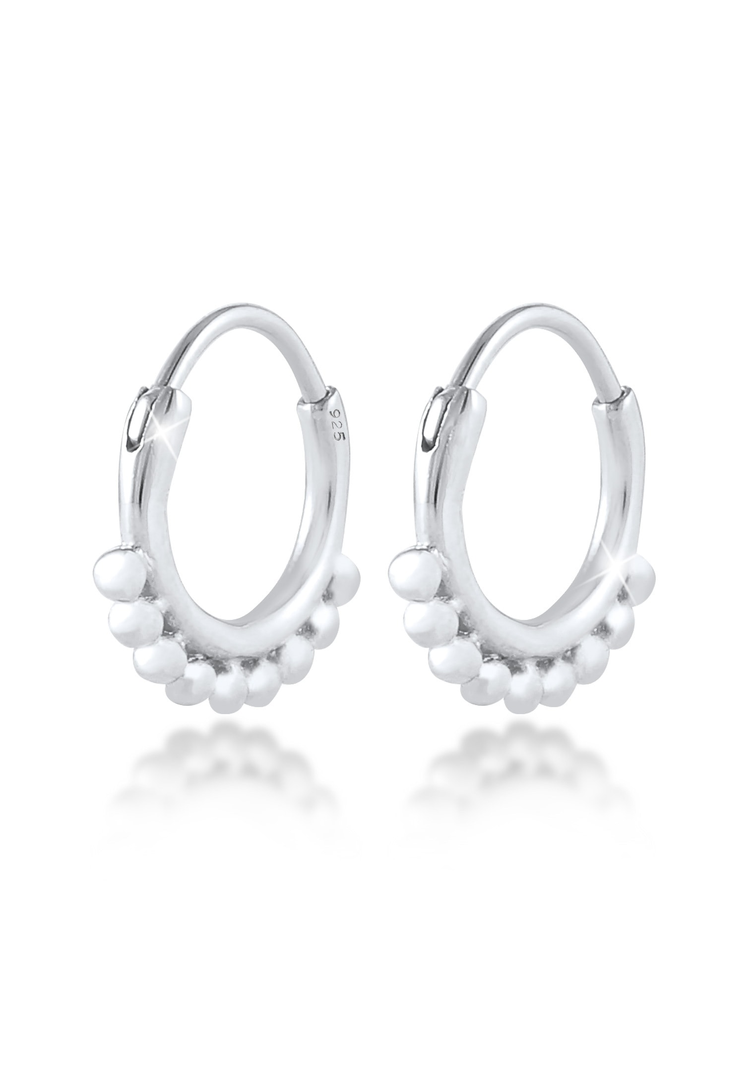 Elli Paar Creolen »Ohrringe Creolen Kugeln Dots Trend 925 Silber«