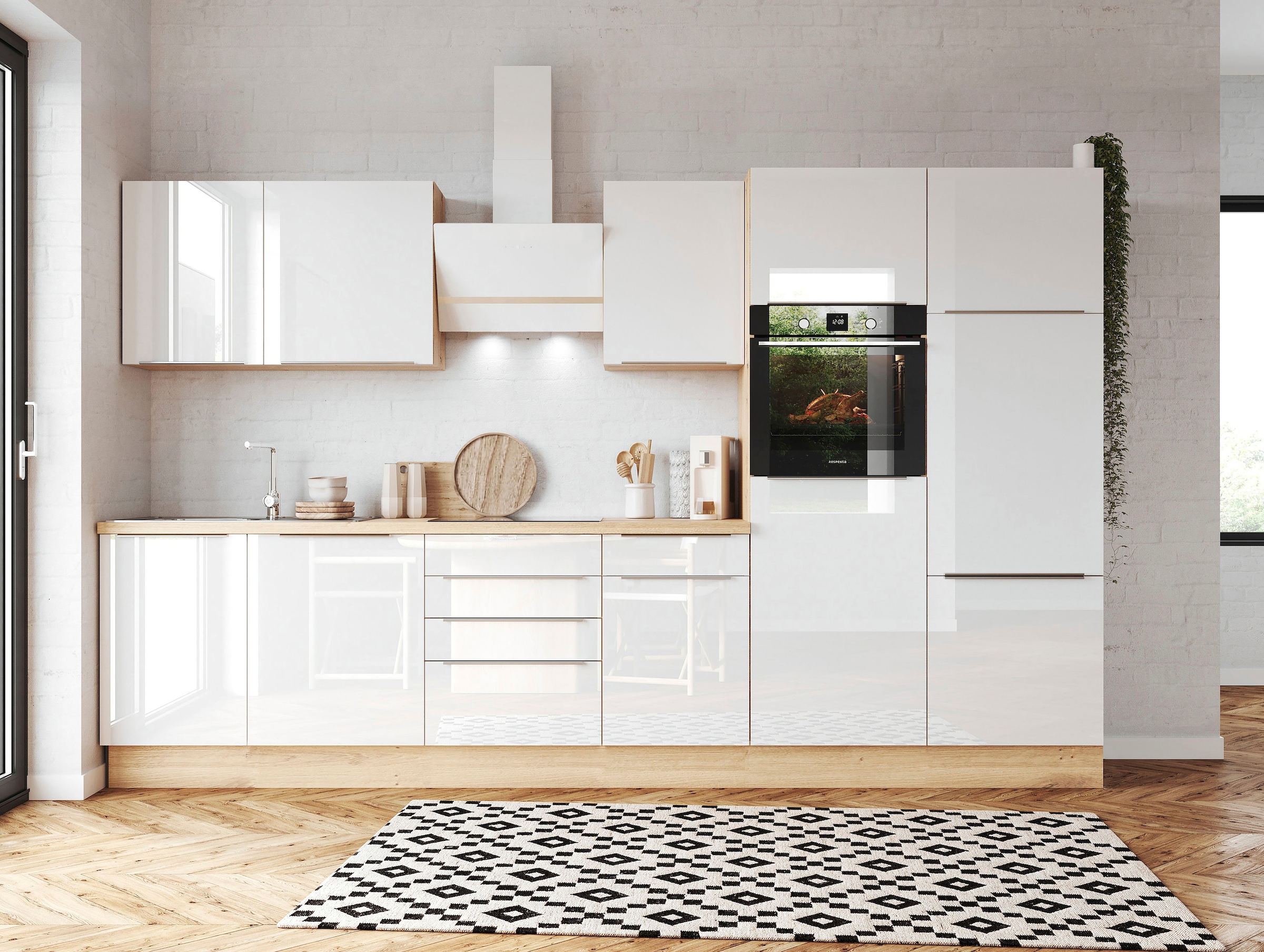 RESPEKTA Küchenzeile »Safado aus der Serie Marleen« Breite 340 cm, mit Soft-Close, in exklusiver Konfiguration für OTTO