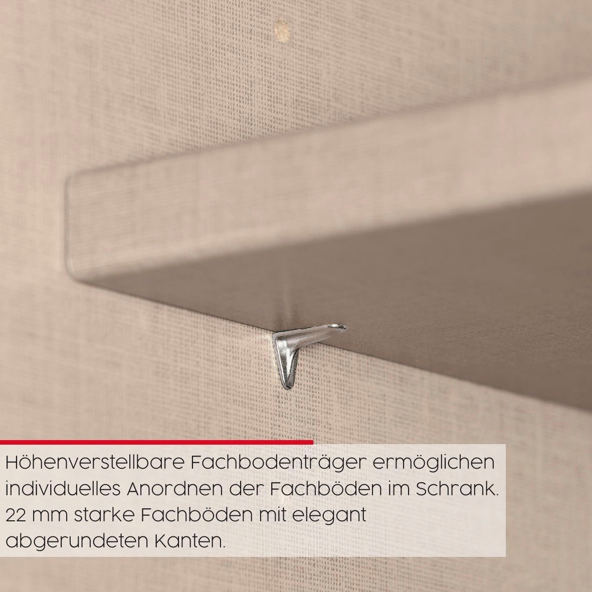 rauch Schwebetürenschrank »Kleiderschrank Schrank Garderobe Wäscheschrank TEGIO« mit hochwertigen Holzdekoraufleistung und Glasfront MADE IN GERMANY