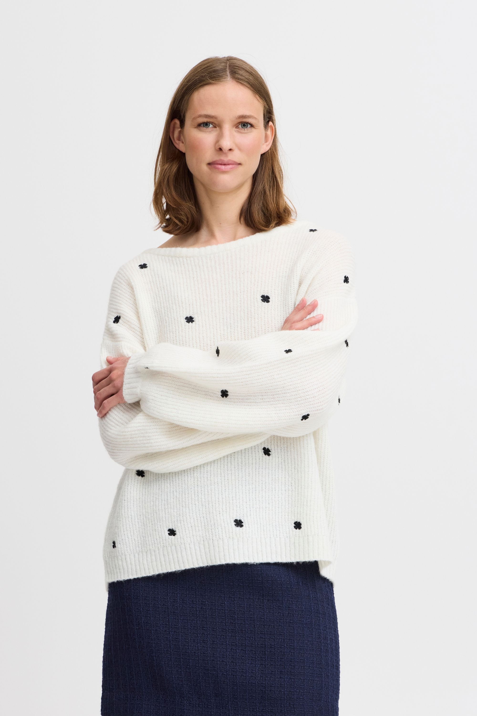 b.young Strickfleece-Pullover »Strickpullover BYOTIKI EMBROIDERY JUMPER -«