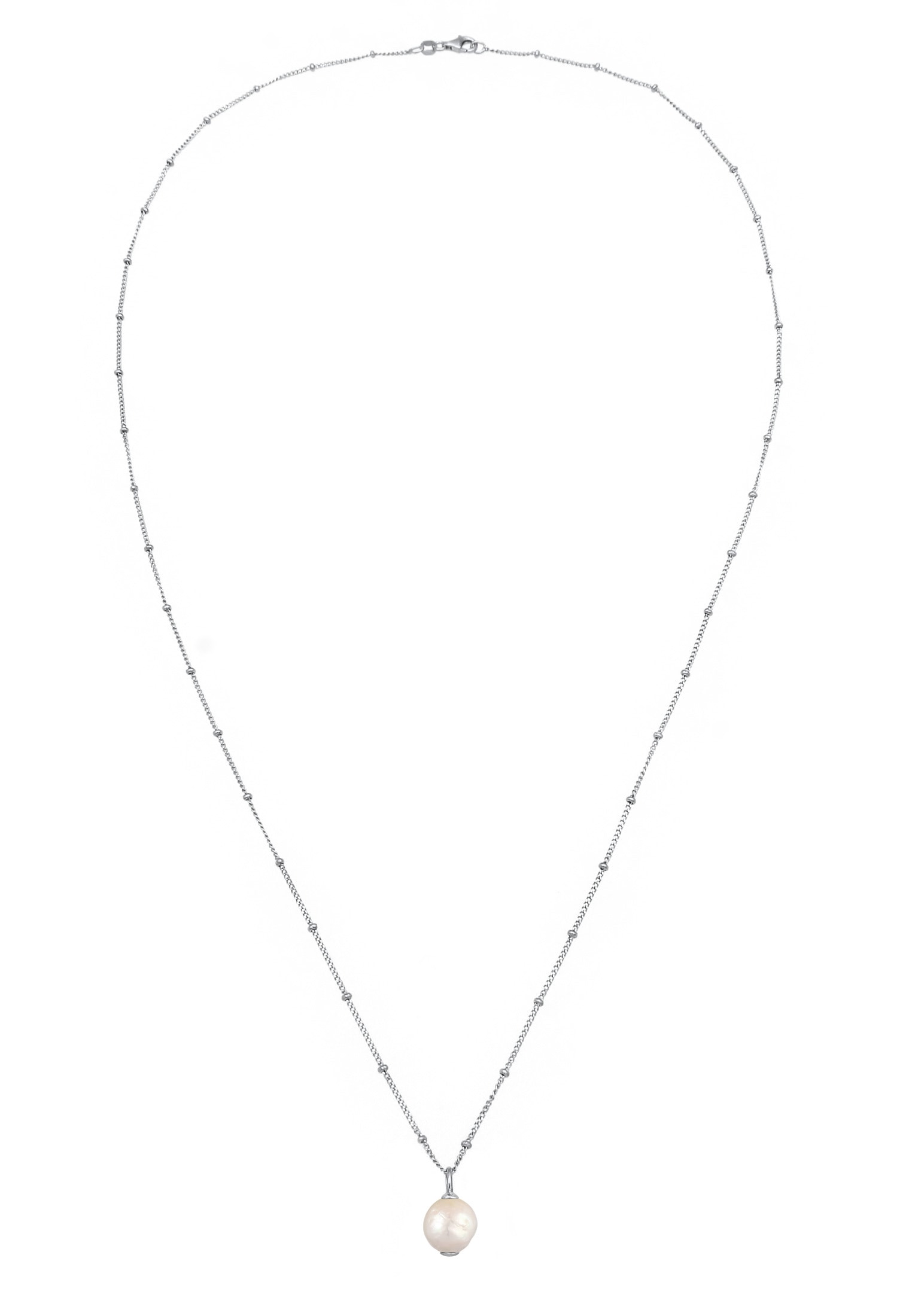 Elli Premium Lange Kette »Halskette Süßwasserzuchtperle Kugelkette 925 Silber«