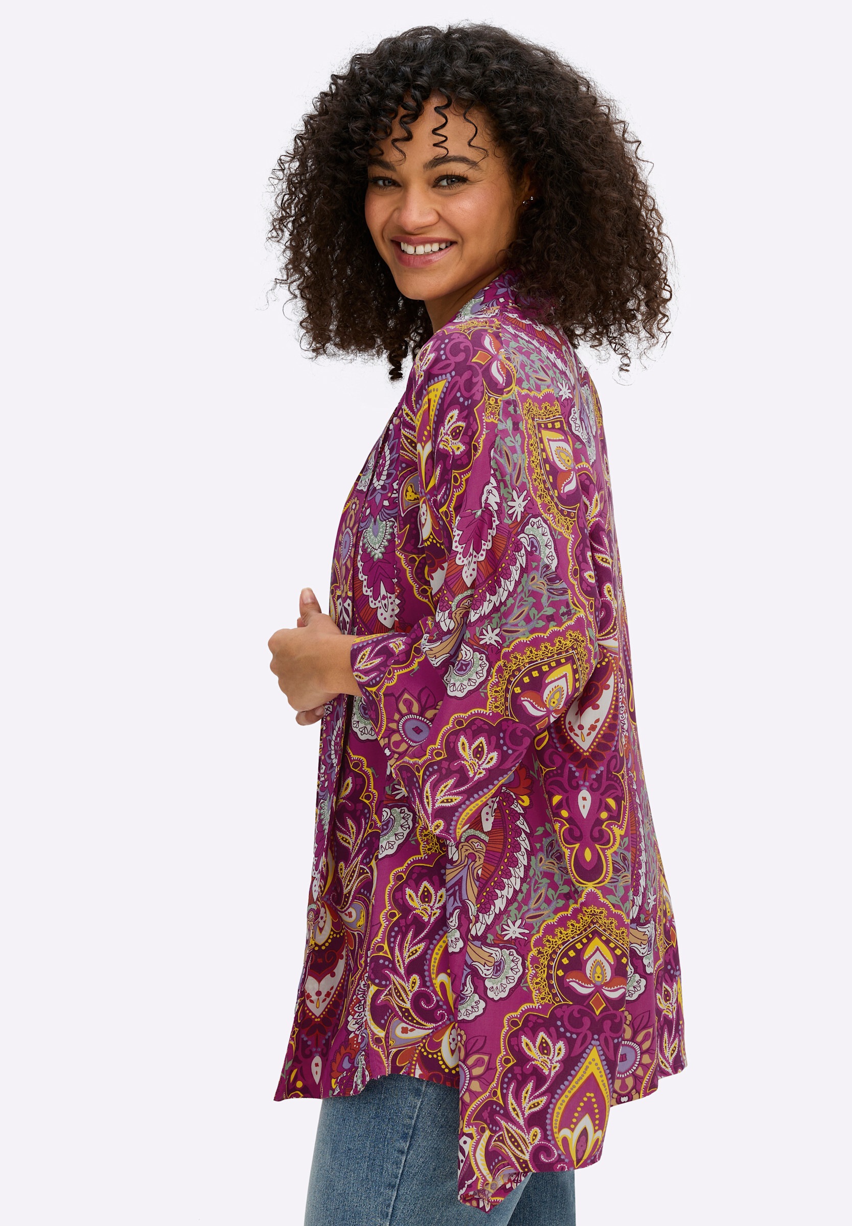 sheego by Joe Browns Blusenblazer »Blusenjacke Blusenjacke mit floralem Muster«
