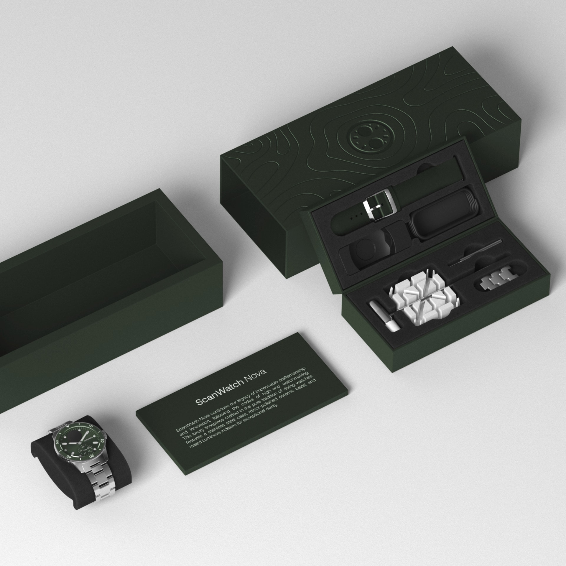 Withings Smartwatch »ScanWatch Nova«, (Proprietär EKG, Körpertemperaturmessung, Taucheruhr Design, 10 ATM)
