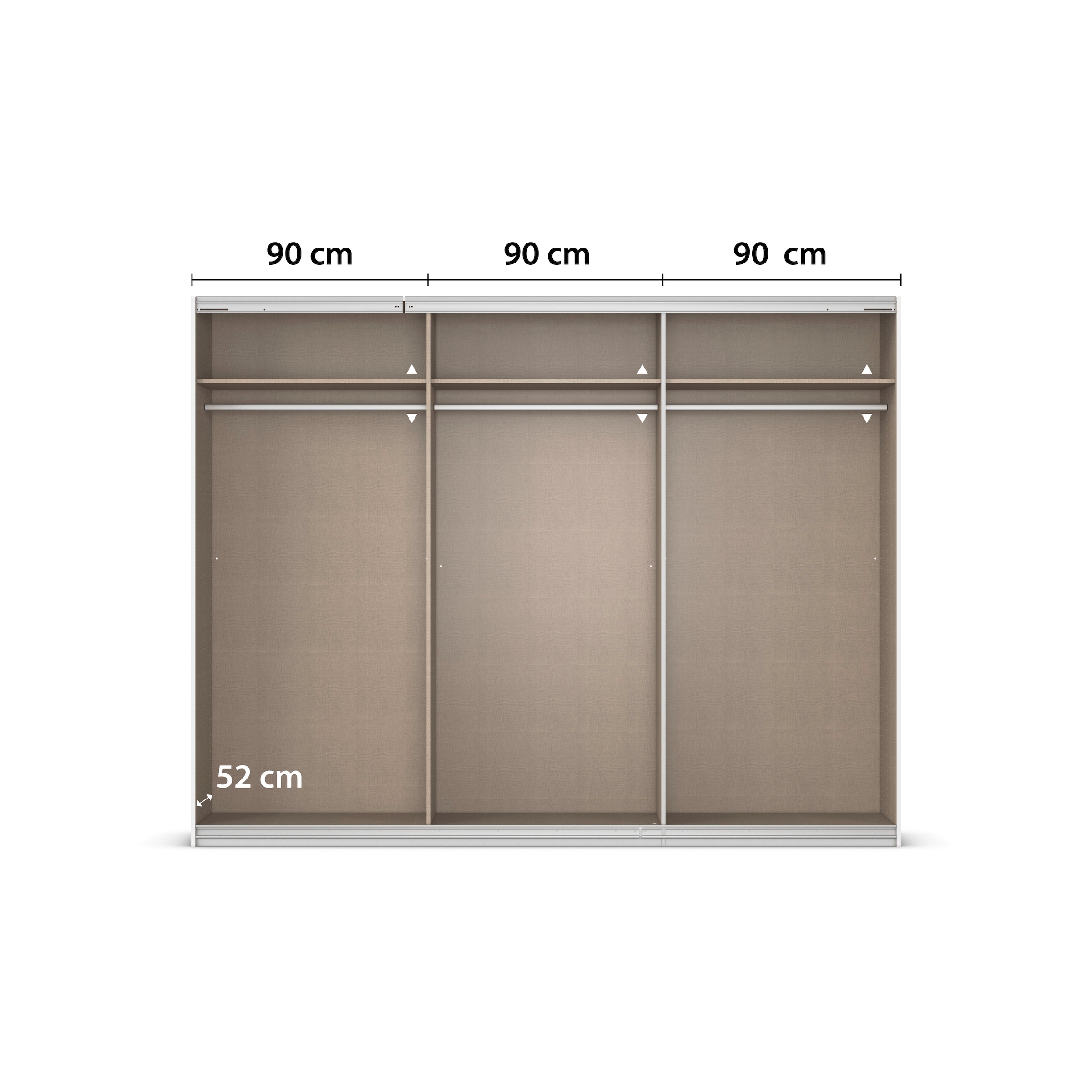 rauch Kleiderschrank »Schwebetürenschrank OTTO´s Choice Garderobe Schrank TOP ANGEBOT Avola«, (in 3 verschiedenen Ausstattungen BASIC/CLASSIC/PREMIUM inkl. Spiegel), mit eleganten Zierleisten in Chrom, Schwarz oder Weiß MADE IN GERMANY